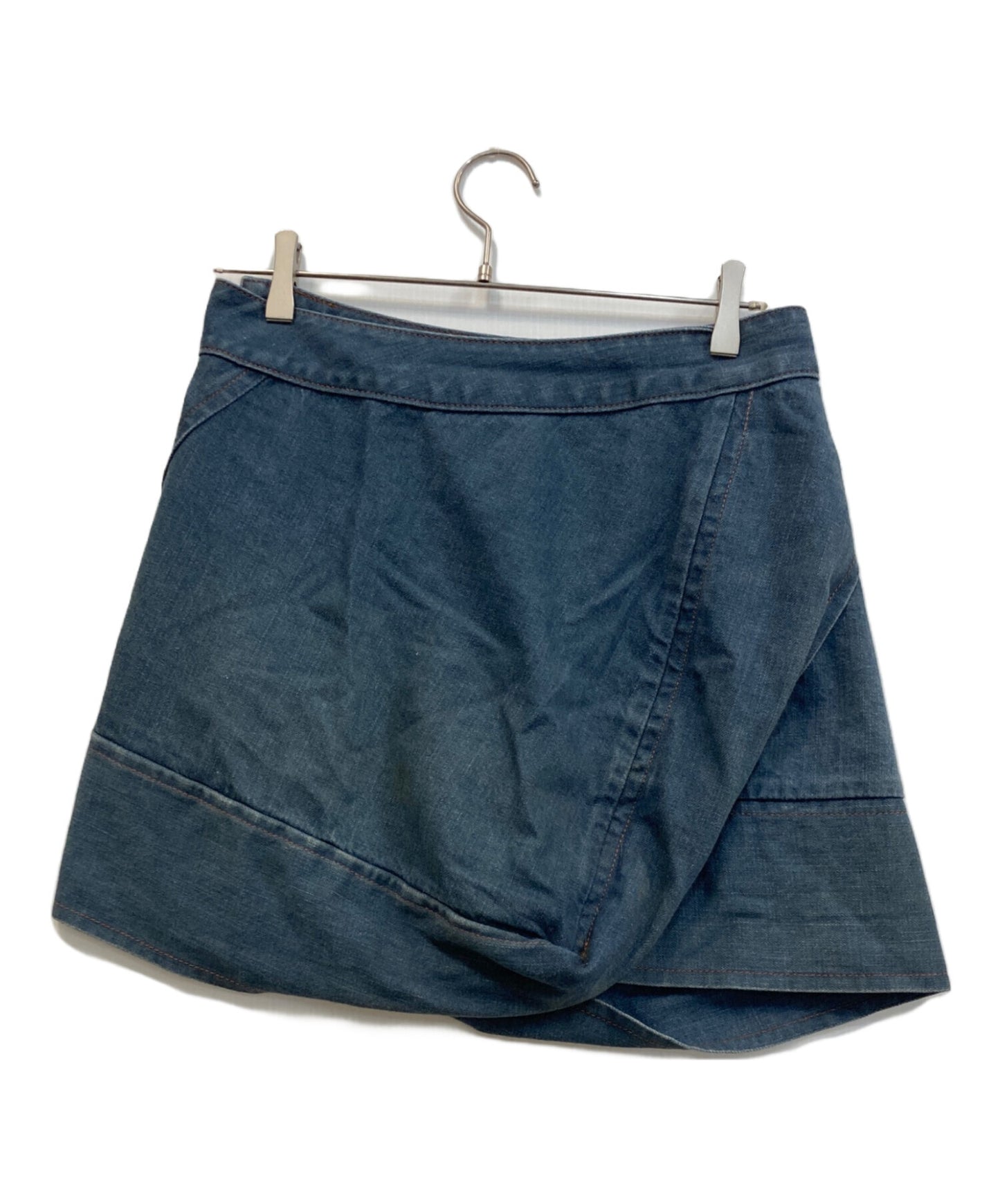 [Pre-owned] Vivienne Westwood RED LABEL Asymmetrical Orb-Embroidered Denim Skirt January 24, 2001