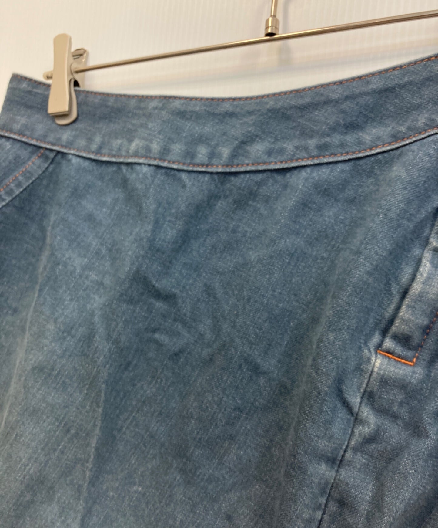 [Pre-owned] Vivienne Westwood RED LABEL Asymmetrical Orb-Embroidered Denim Skirt January 24, 2001