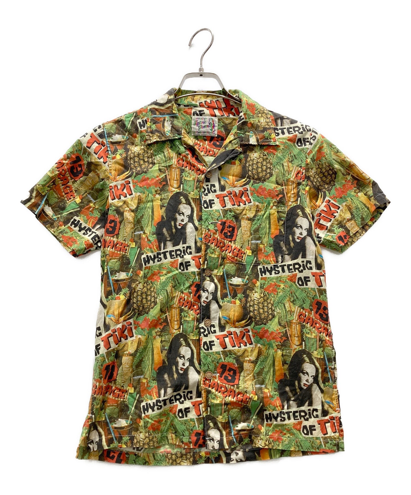 [Pre-owned] Hysteric Glamour Girl Print Aloha Shirt 0242AH07