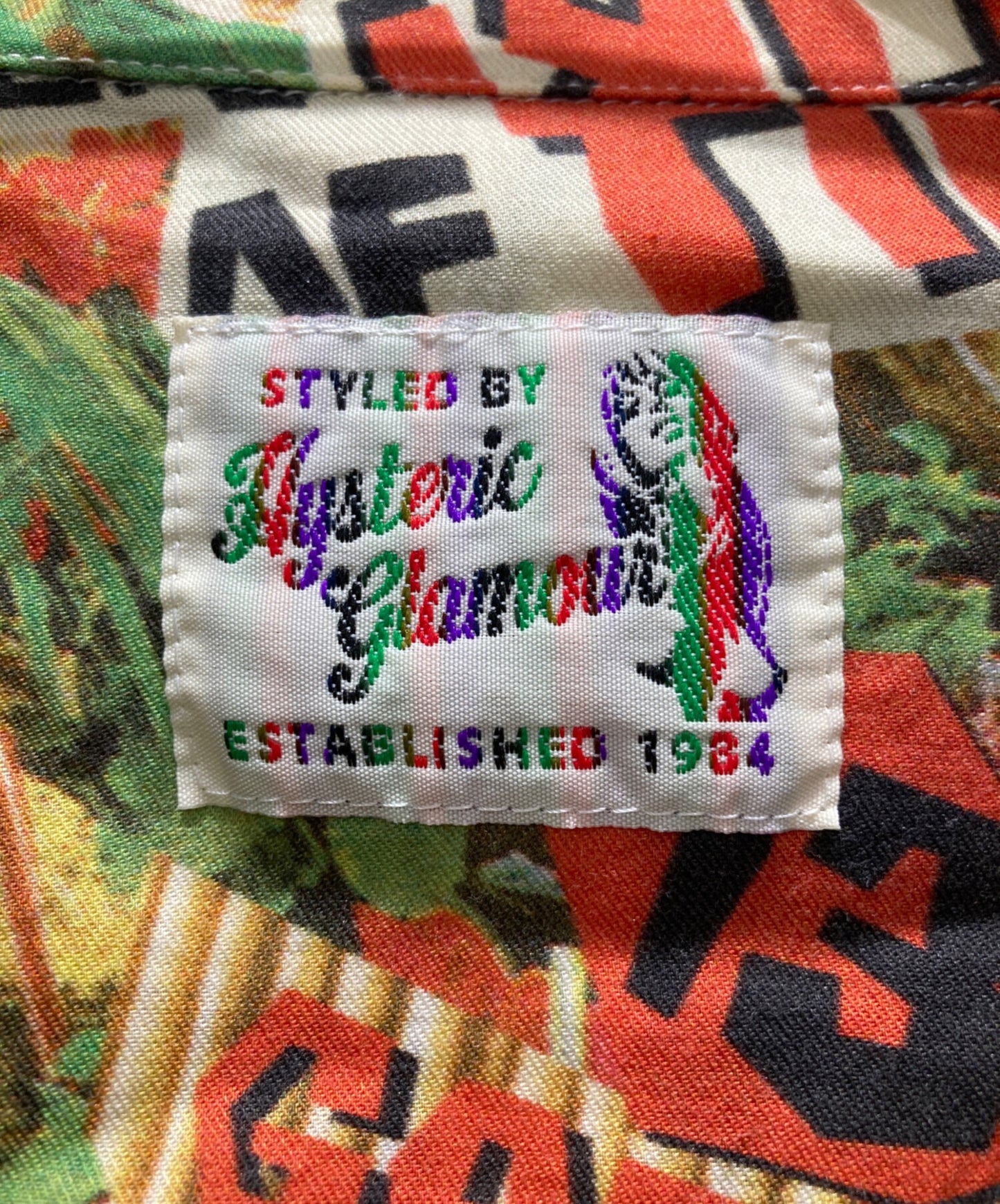 [Pre-owned] Hysteric Glamour Girl Print Aloha Shirt 0242AH07
