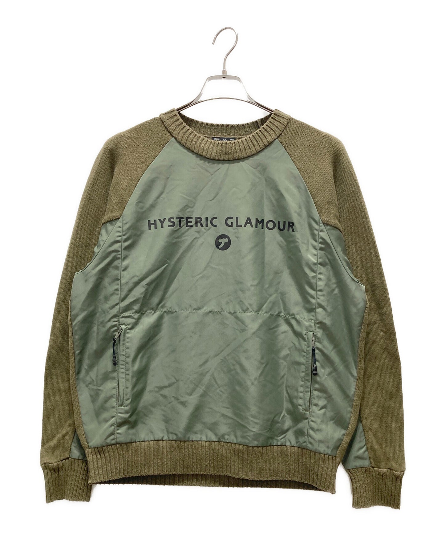 [Pre-owned] Hysteric Glamour Printed logo knit in different material 02203NS04