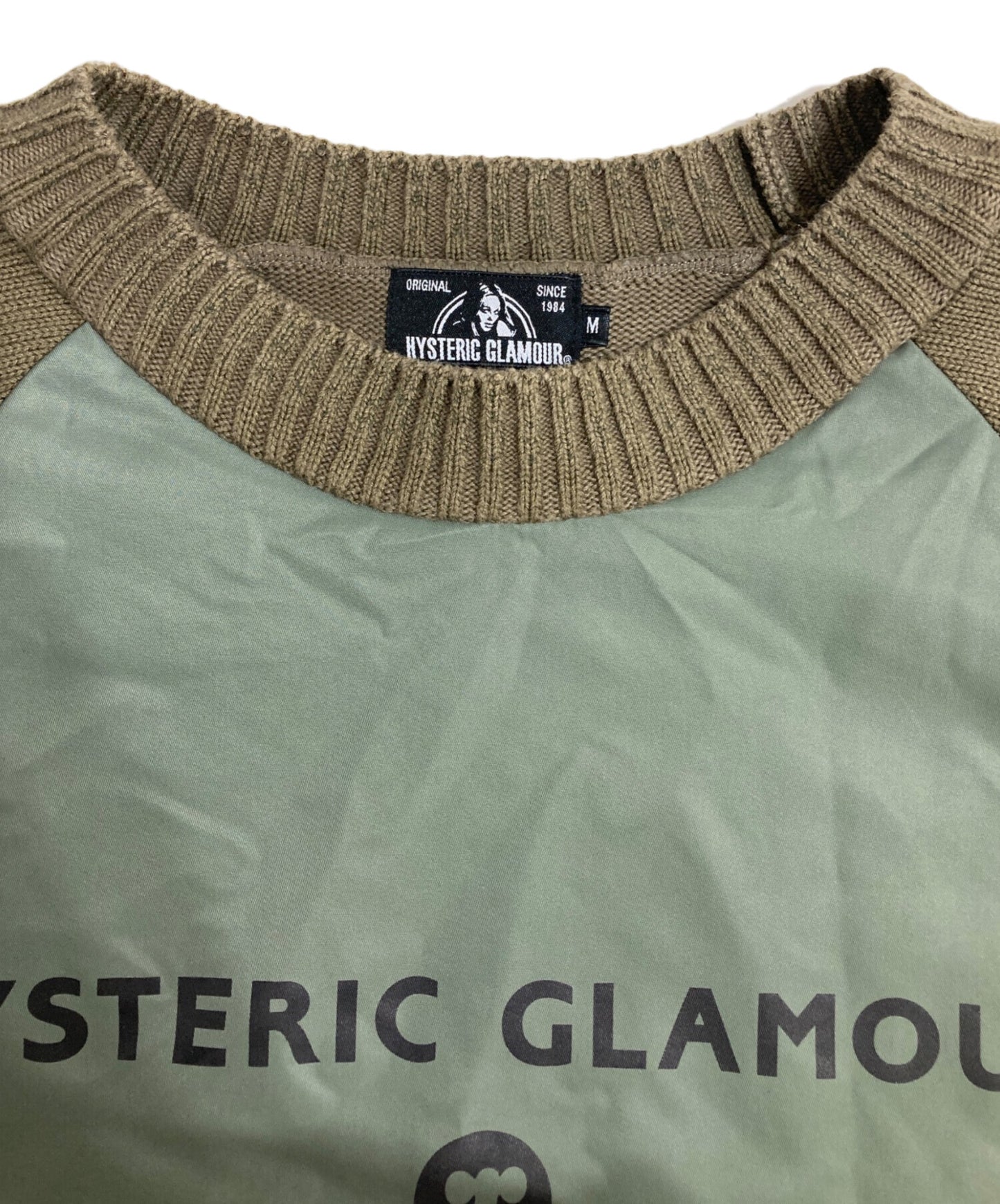 [Pre-owned] Hysteric Glamour Printed logo knit in different material 02203NS04