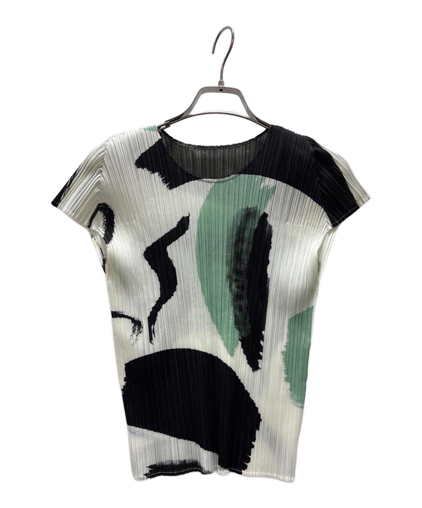 [Pre-owned] PLEATS PLEASE Pleated blouse with all-over pattern PP81-JK711