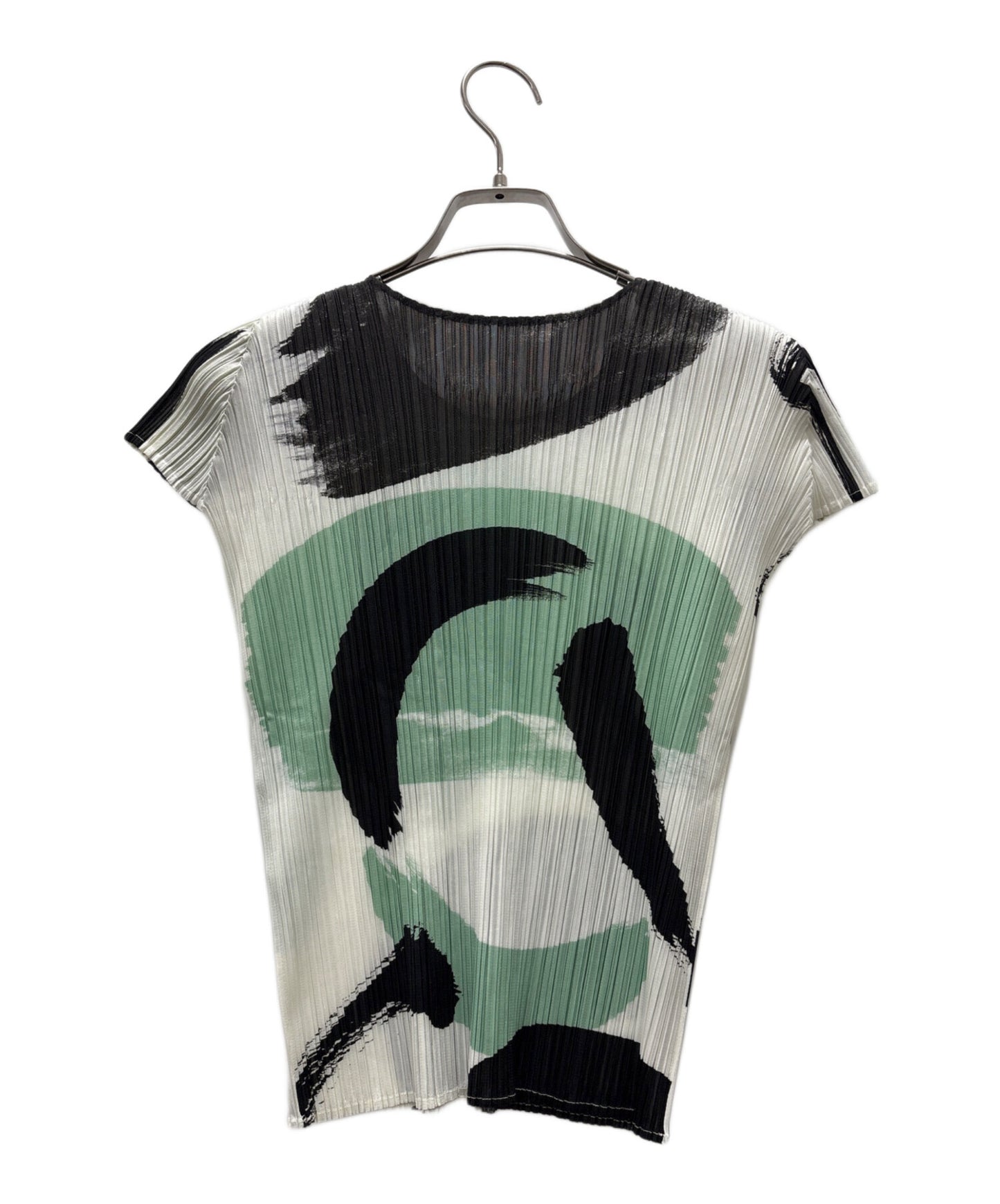 [Pre-owned] PLEATS PLEASE Pleated blouse with all-over pattern PP81-JK711