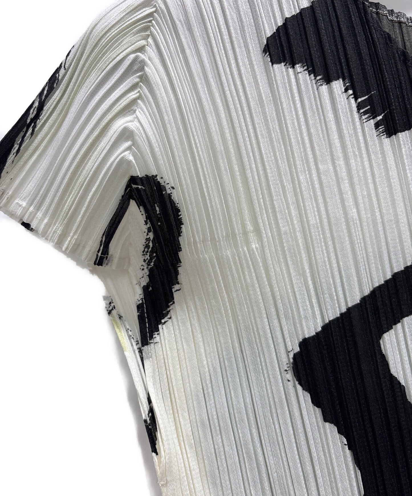 [Pre-owned] PLEATS PLEASE Pleated blouse with all-over pattern PP81-JK711