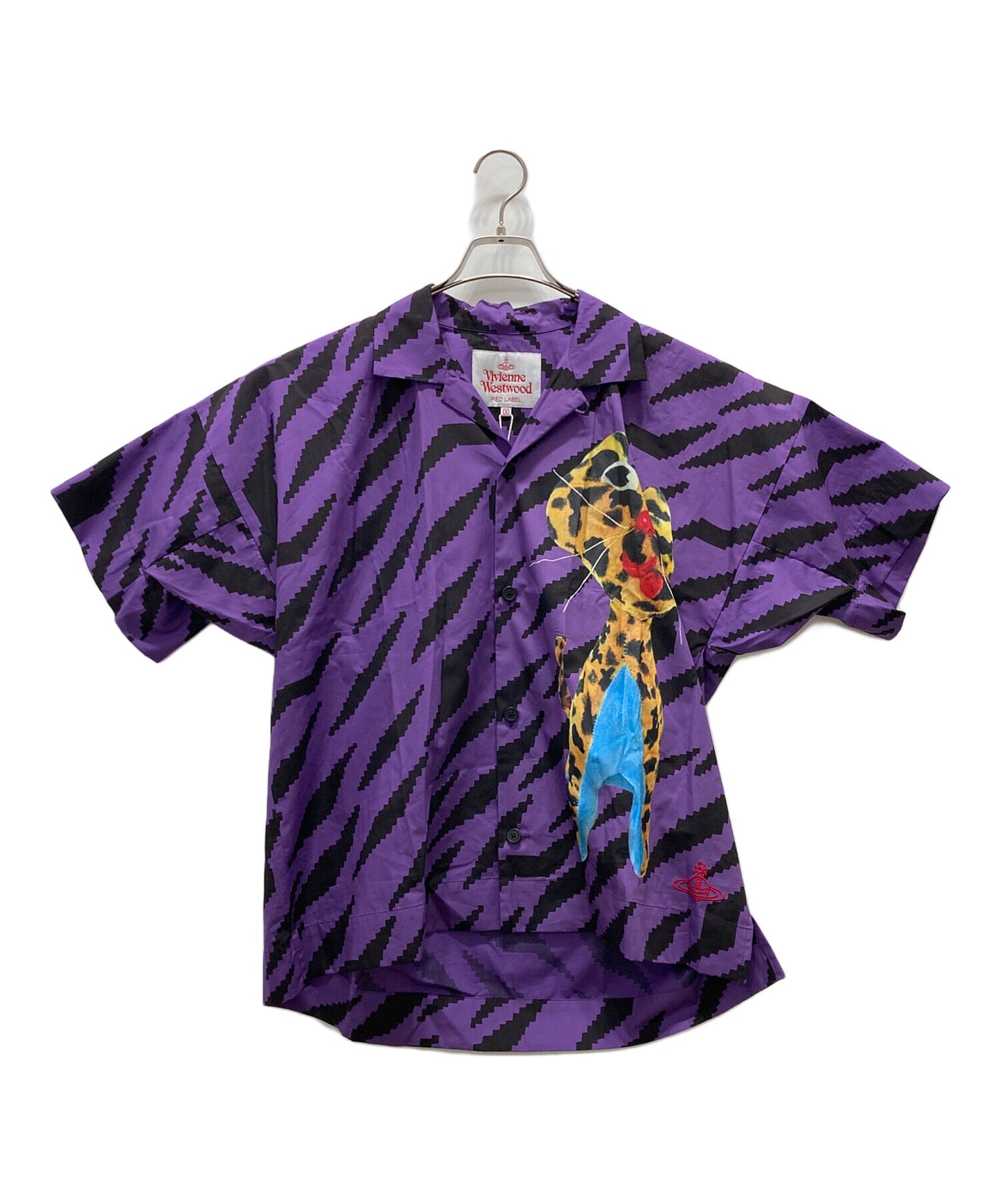 [Pre-owned] Vivienne Westwood RED LABEL Tiger stripe print open collar shirt 16-12-851021-00