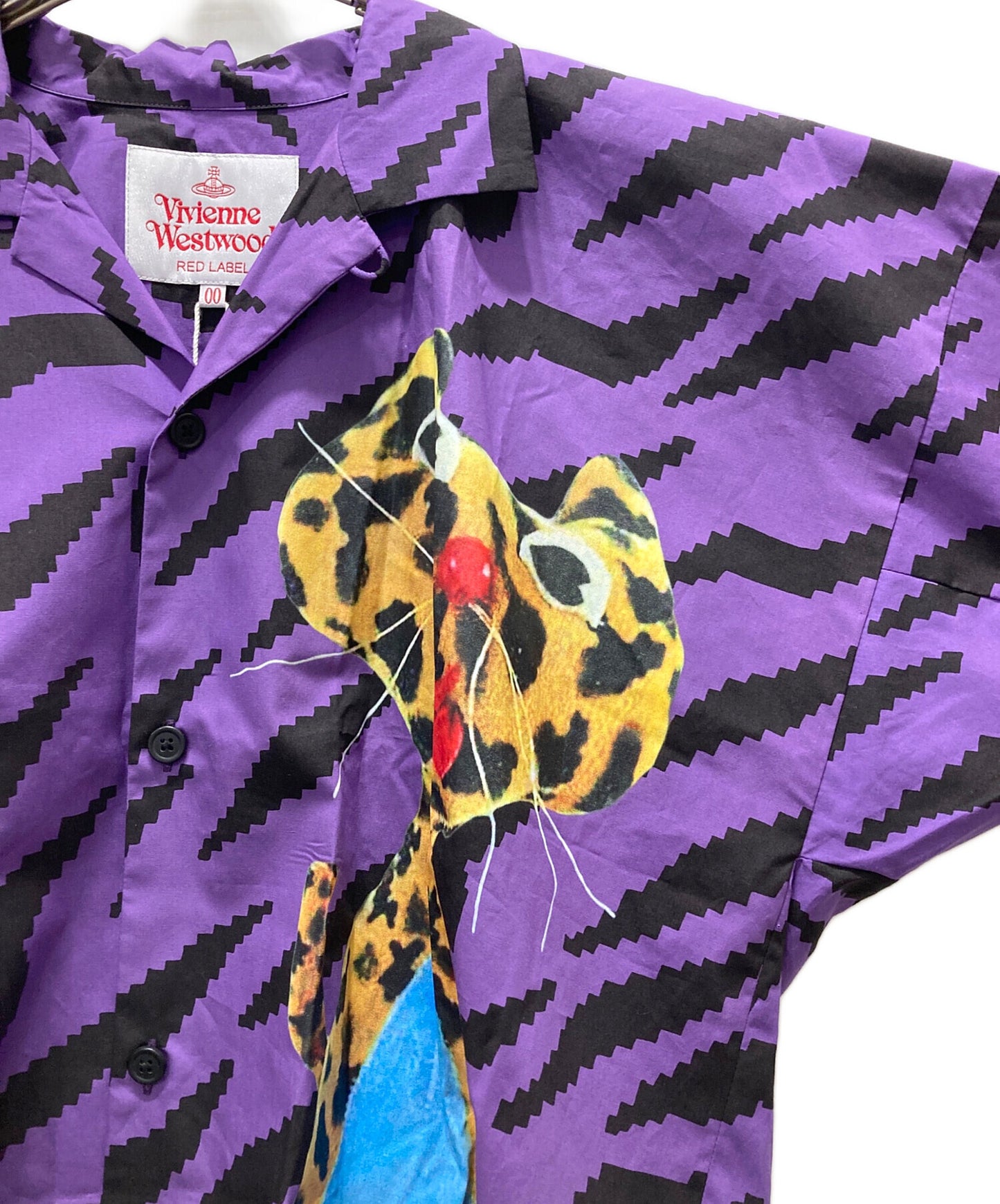 [Pre-owned] Vivienne Westwood RED LABEL Tiger stripe print open collar shirt 16-12-851021-00