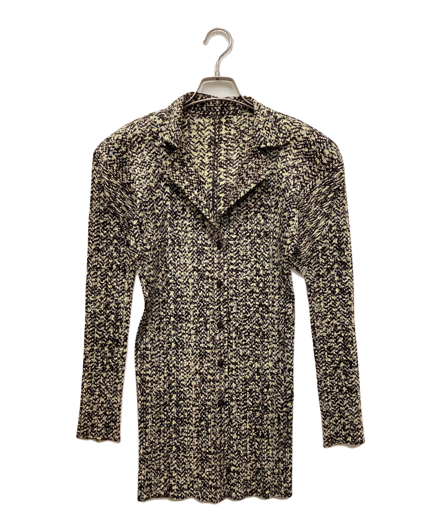 [Pre-owned] PLEATS PLEASE Pleated blouse with all-over pattern Blouse PP74-JK725