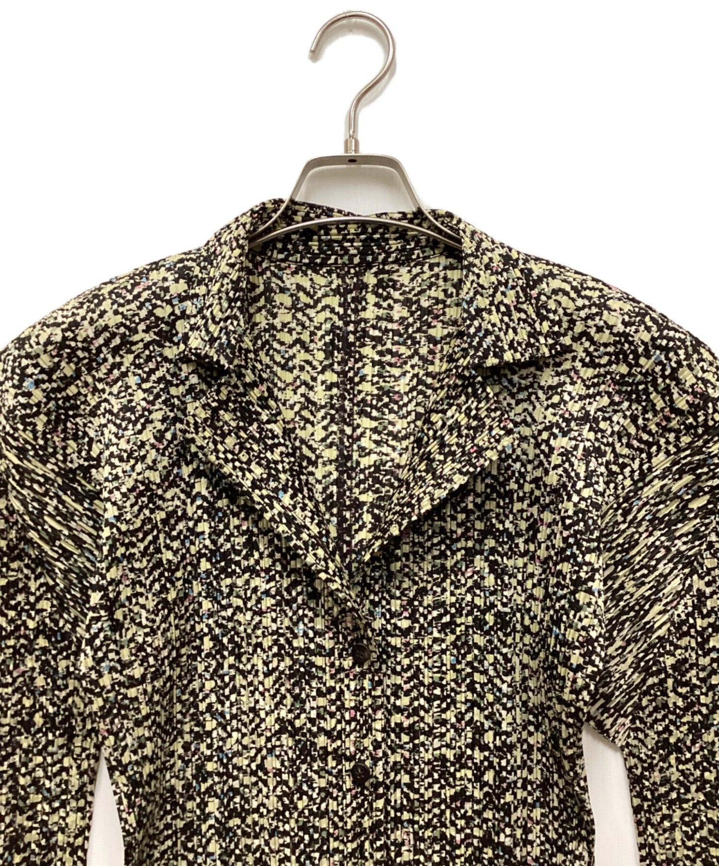 [Pre-owned] PLEATS PLEASE Pleated blouse with all-over pattern Blouse PP74-JK725