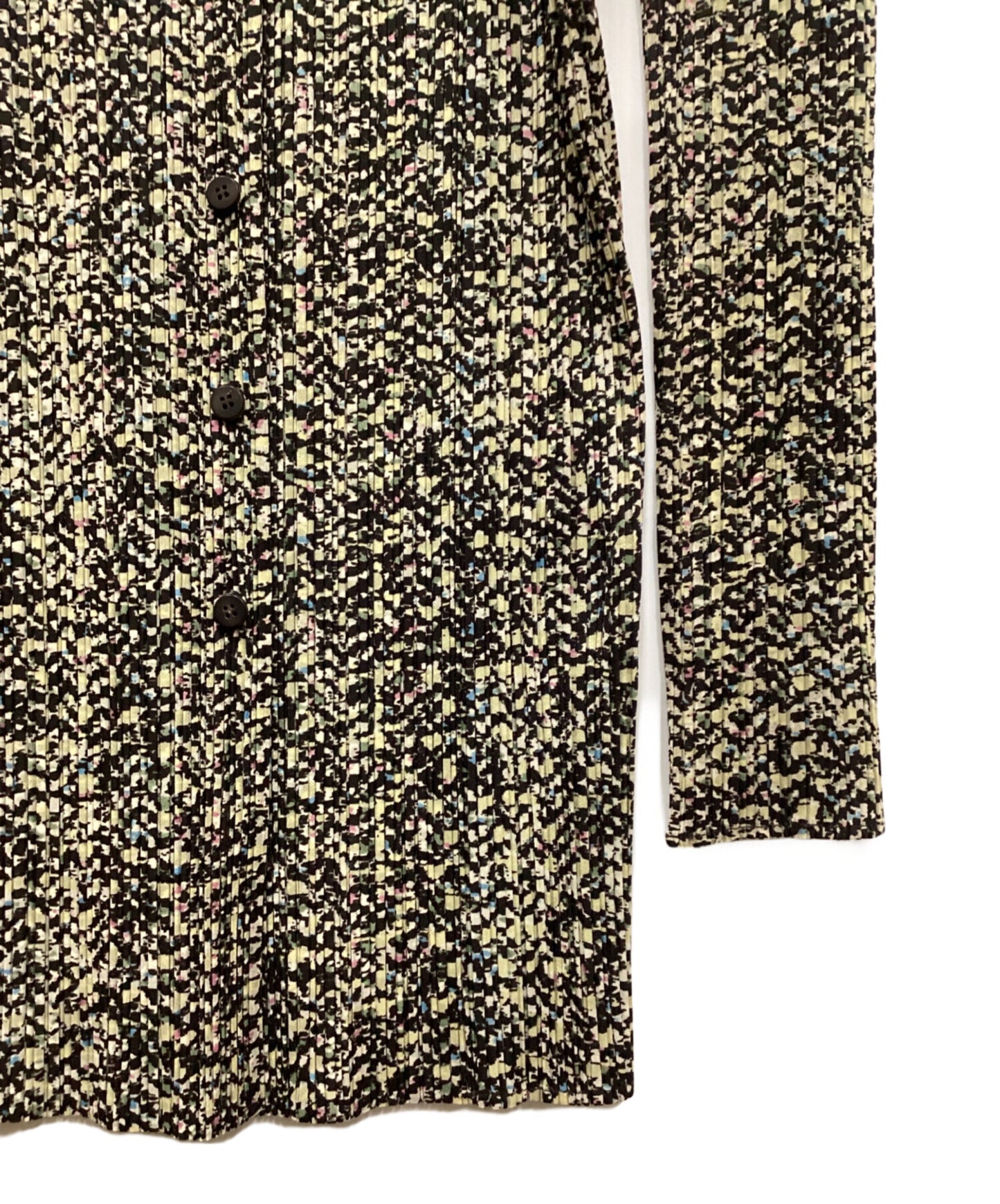 [Pre-owned] PLEATS PLEASE Pleated blouse with all-over pattern Blouse PP74-JK725