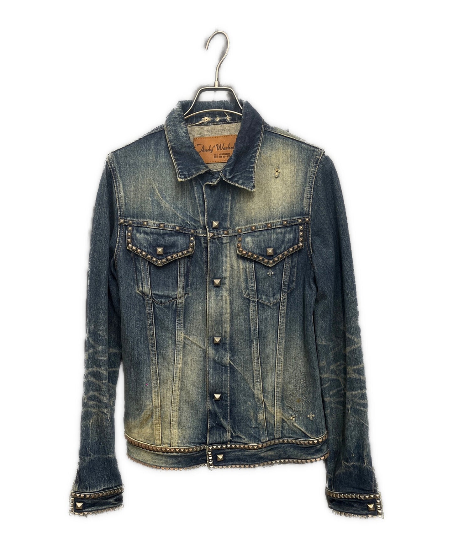 [Pre-owned] Hysteric Glamour Back Print Studded Denim Jacket 7AB-0011