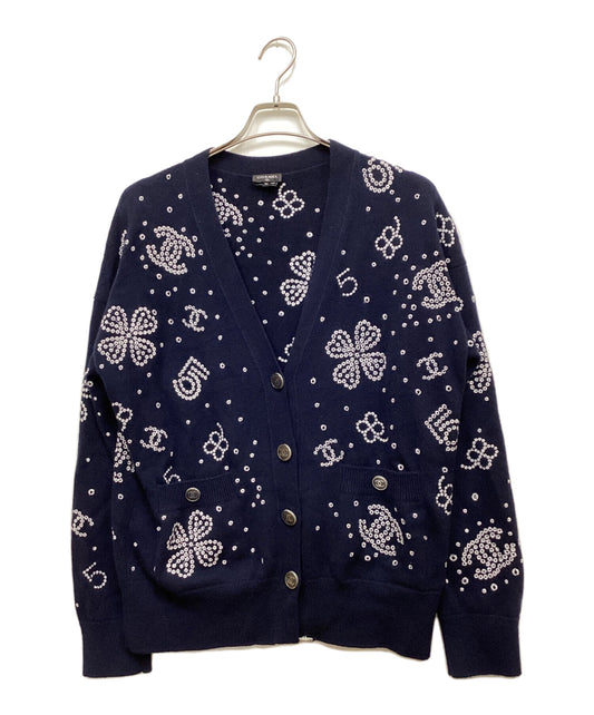 [Pre-owned] CHANEL Clover & Coco Mark Embroidered Knit Cardigan P74363K10710