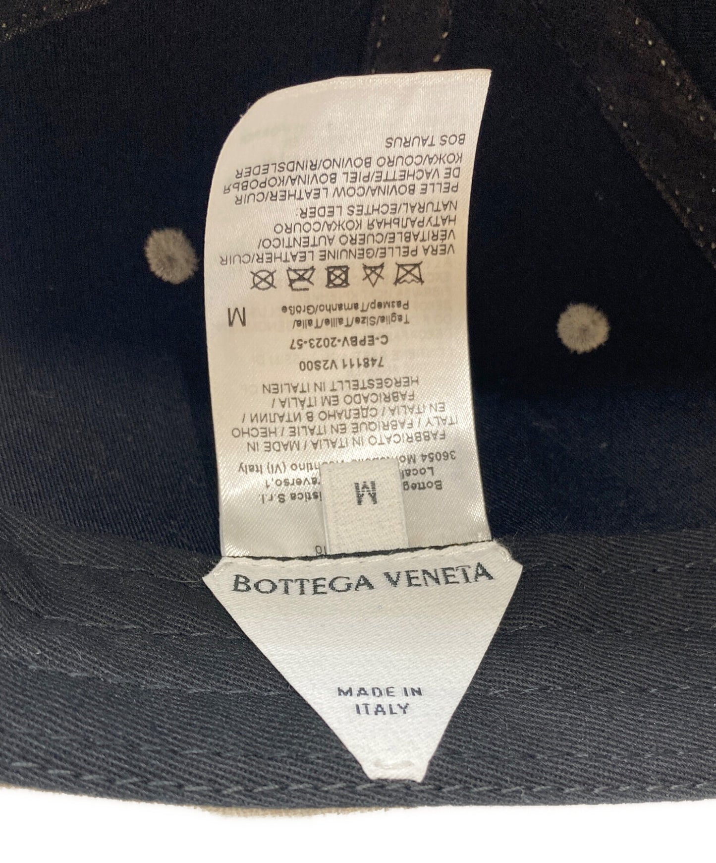 [Pre-owned] BOTTEGA VENETA LEATHER BASEBALL CAP 748111 V2S00