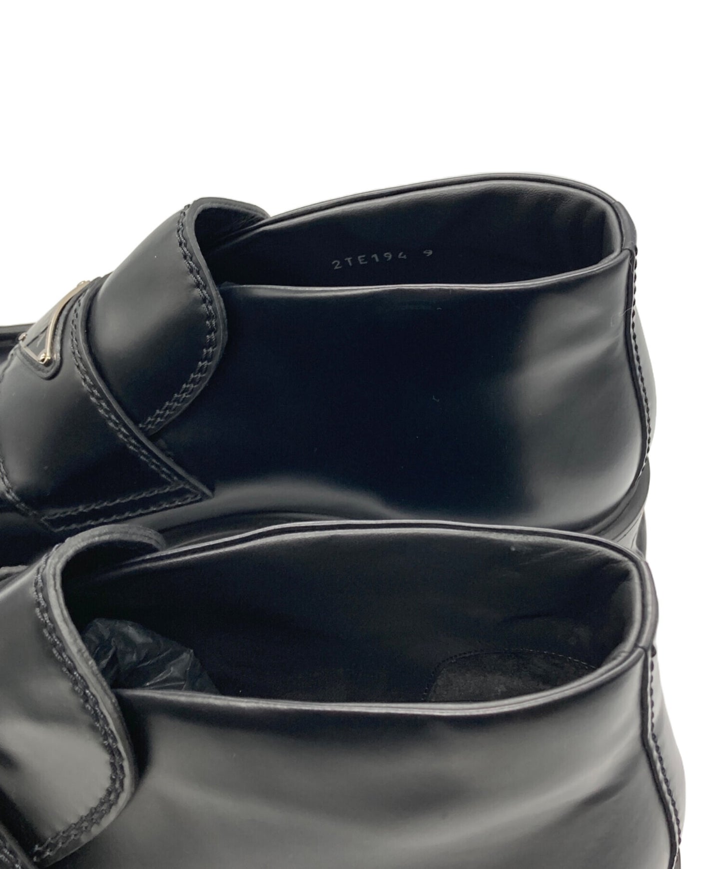 [Pre-owned] PRADA Monolith Short Loafer Boots 2TE194