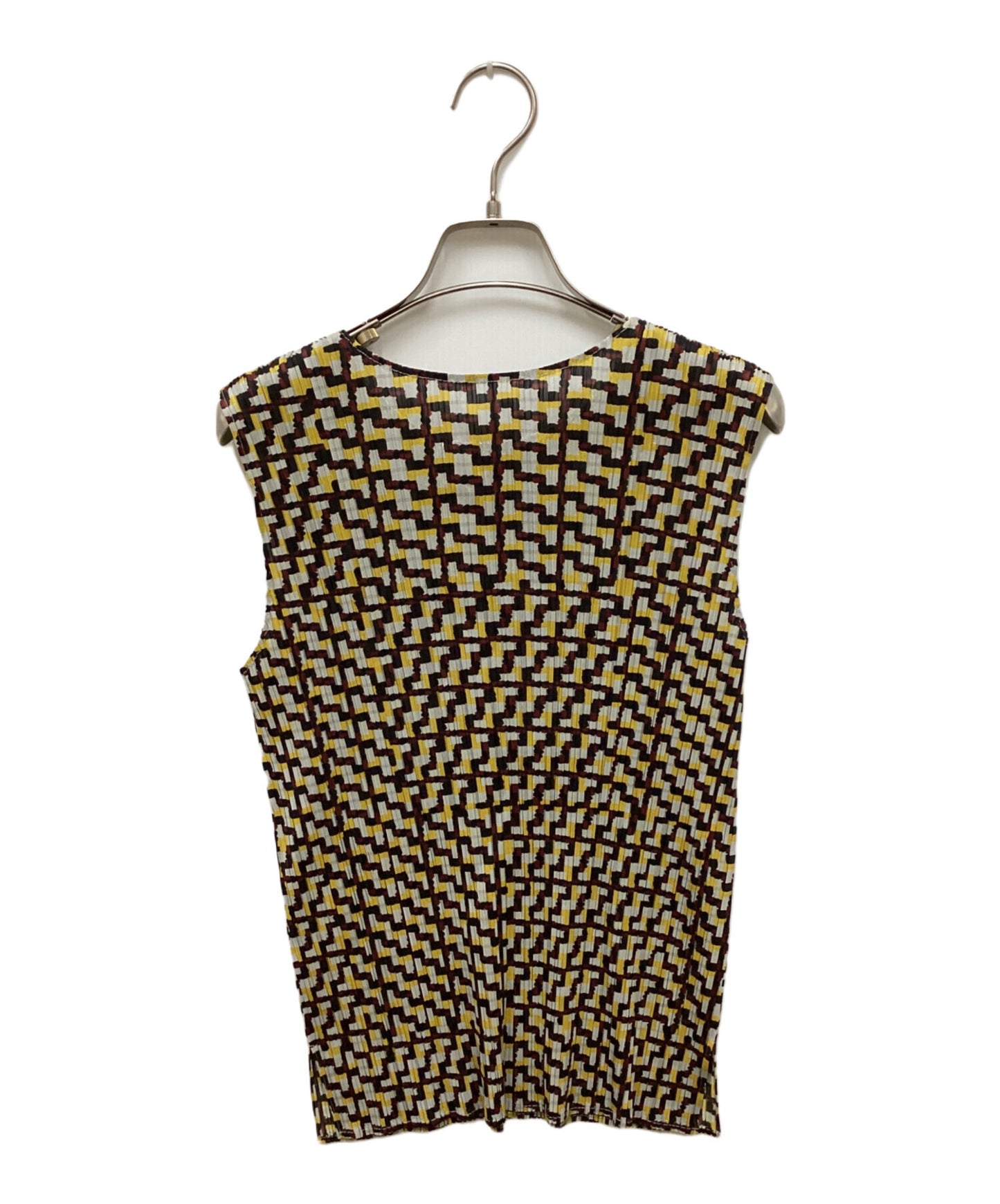 [Pre-owned] PLEATS PLEASE Sleeveless cut and sewn with all-over pattern PP01-JK555