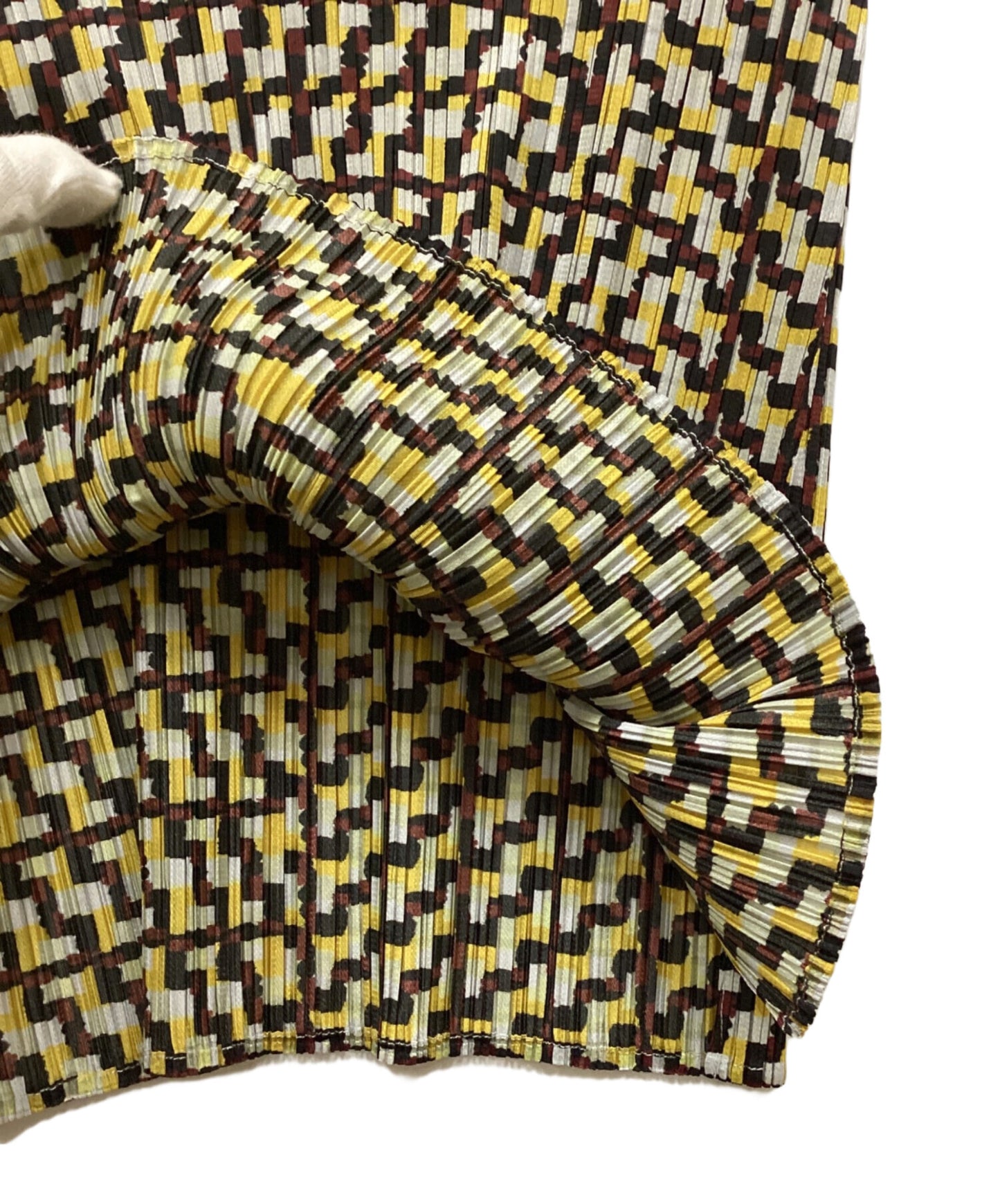 [Pre-owned] PLEATS PLEASE Sleeveless cut and sewn with all-over pattern PP01-JK555