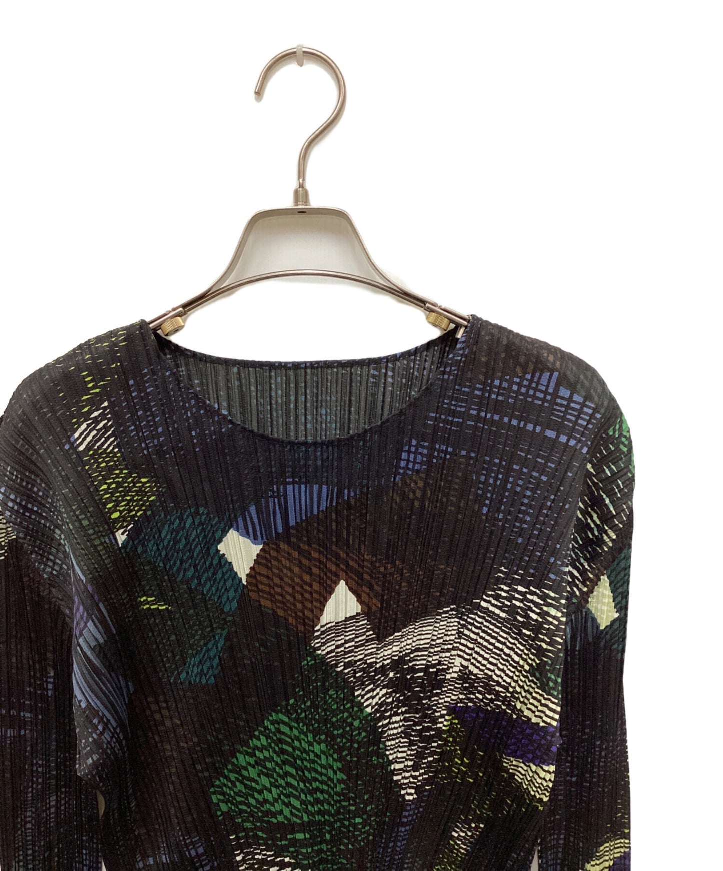 [Pre-owned] PLEATS PLEASE Pleated cut-and-sew with all-over pattern / SOUGALA PP03-JK671