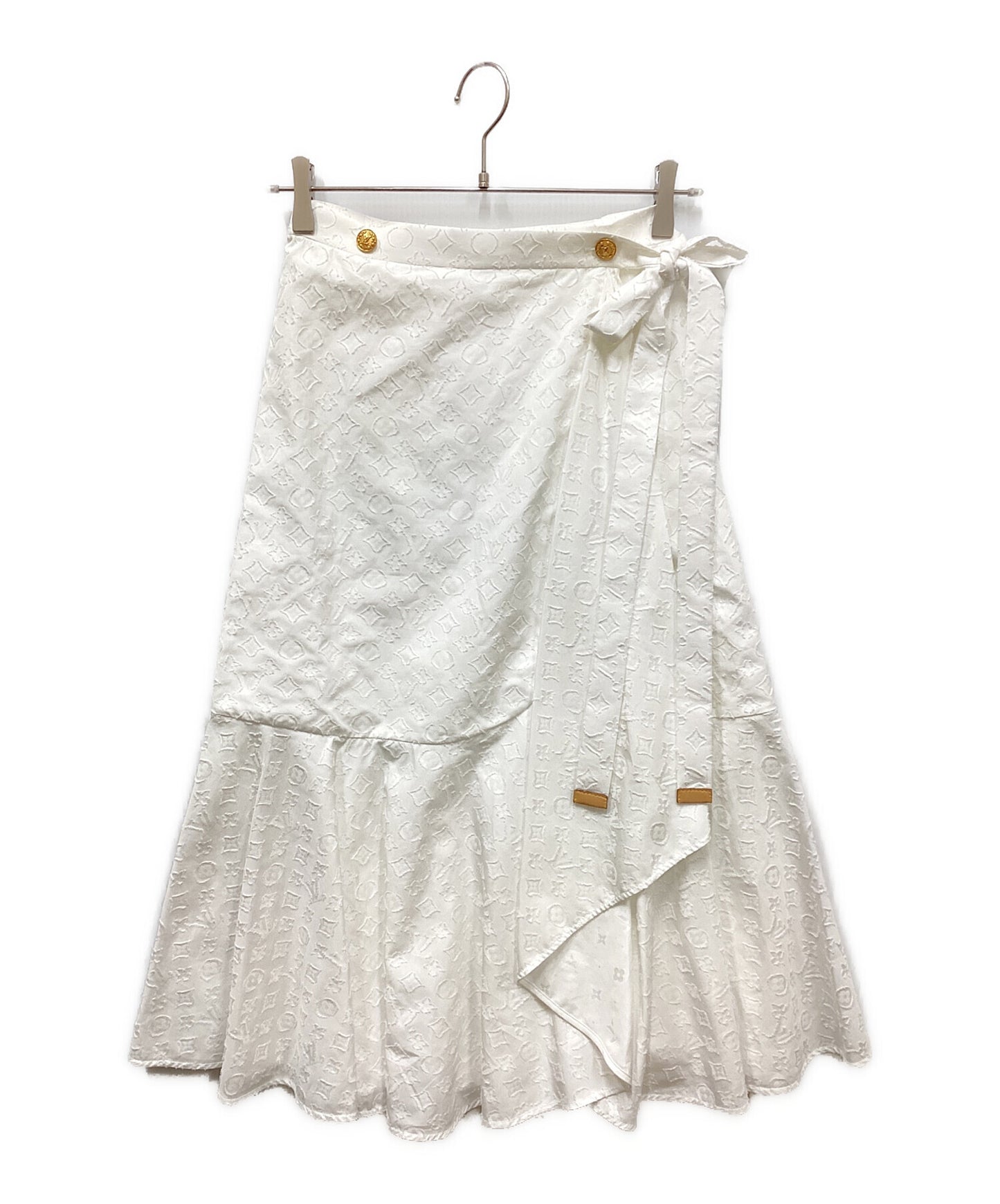 [Pre-owned] LOUIS VUITTON Monogram Relief Flounce Wrap Skirt RW222W AQV FNSK18