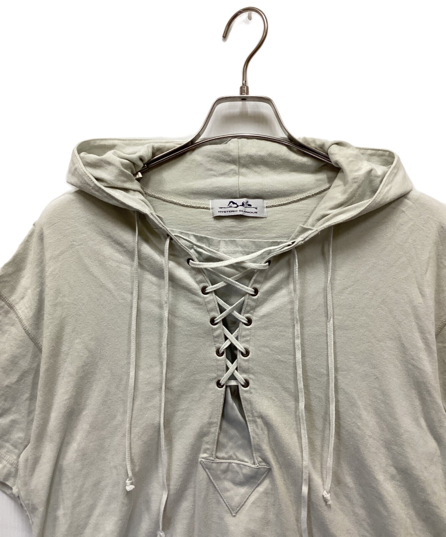 [Pre-owned] Hysteric Glamour Lace-up front hooded T-shirt 2CF-3455