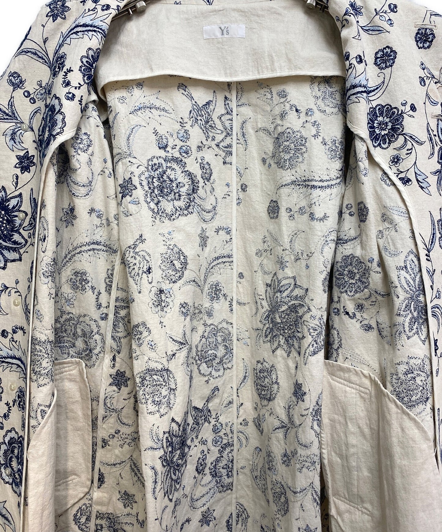 [Pre-owned] Y's Flower Embroidery Long Coat YR-C05-016