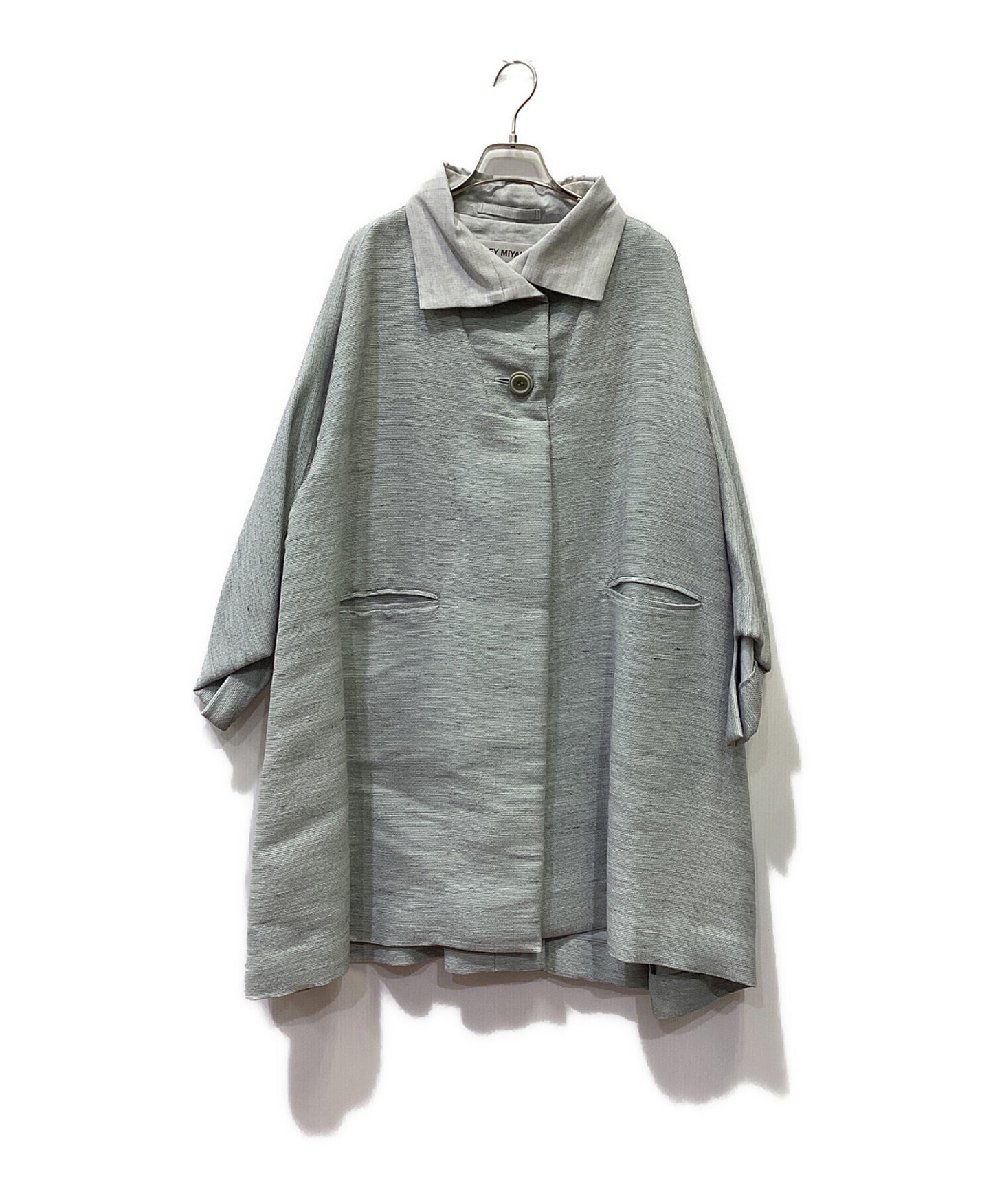 [Pre-owned] ISSEY MIYAKE A-line linen blend coat IM01FA014