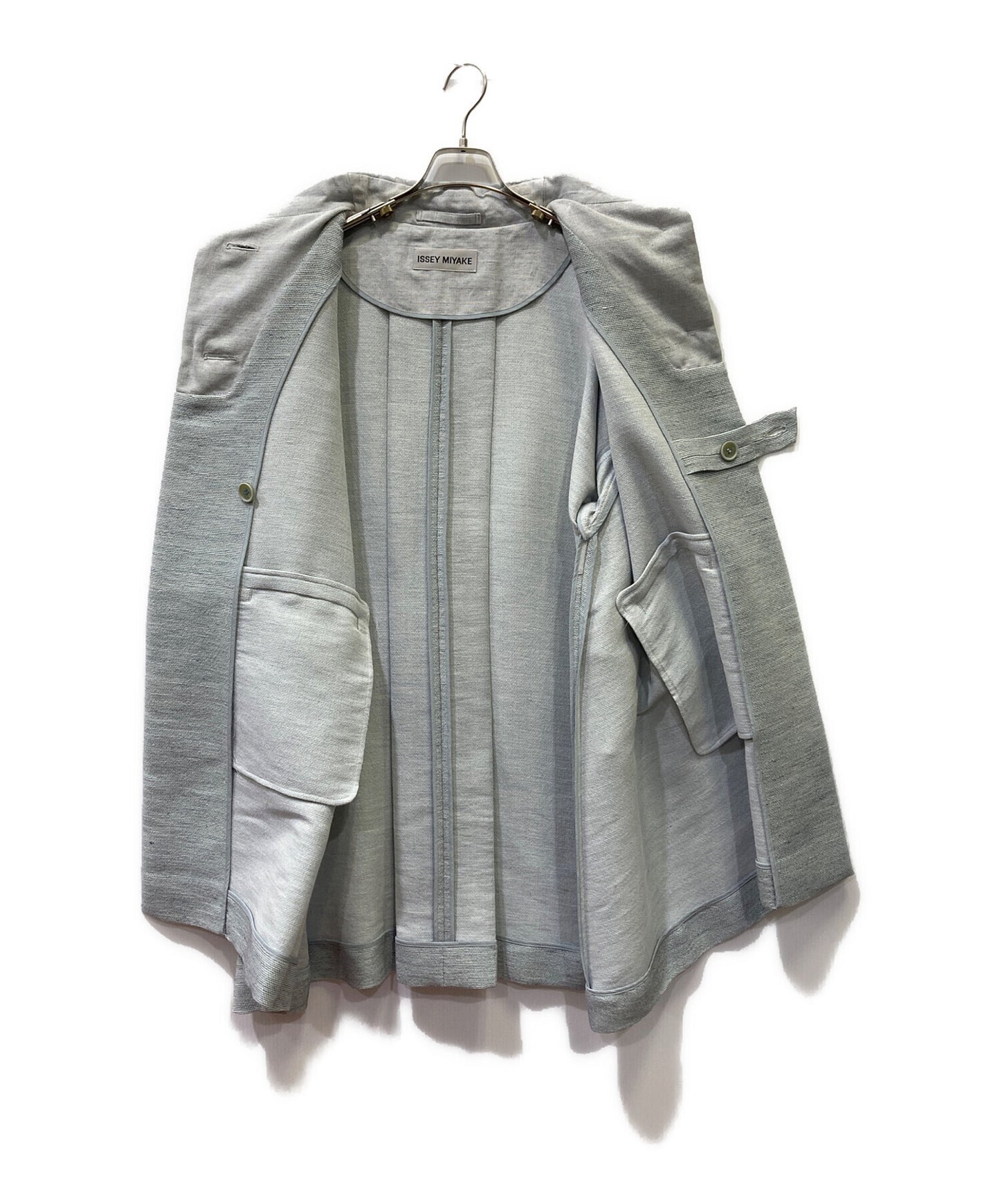 [Pre-owned] ISSEY MIYAKE A-line linen blend coat IM01FA014