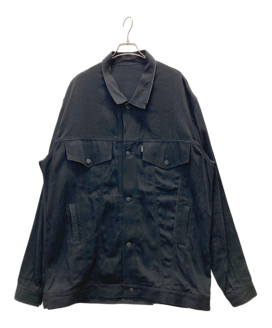 [Pre-owned] B Yohji Yamamoto Oversized taped logo denim jacket NH-J59-029