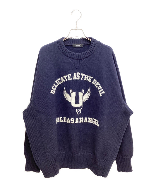 [Pre-owned] UNDERCOVER College Design Crew Neck Knit UC2B4903-2