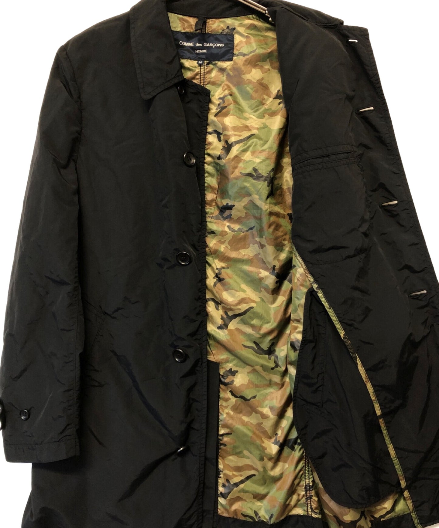 [Pre-owned] COMME des GARCONS HOMME Nylon poly product processing coat men's black HS-C006 HS-C006