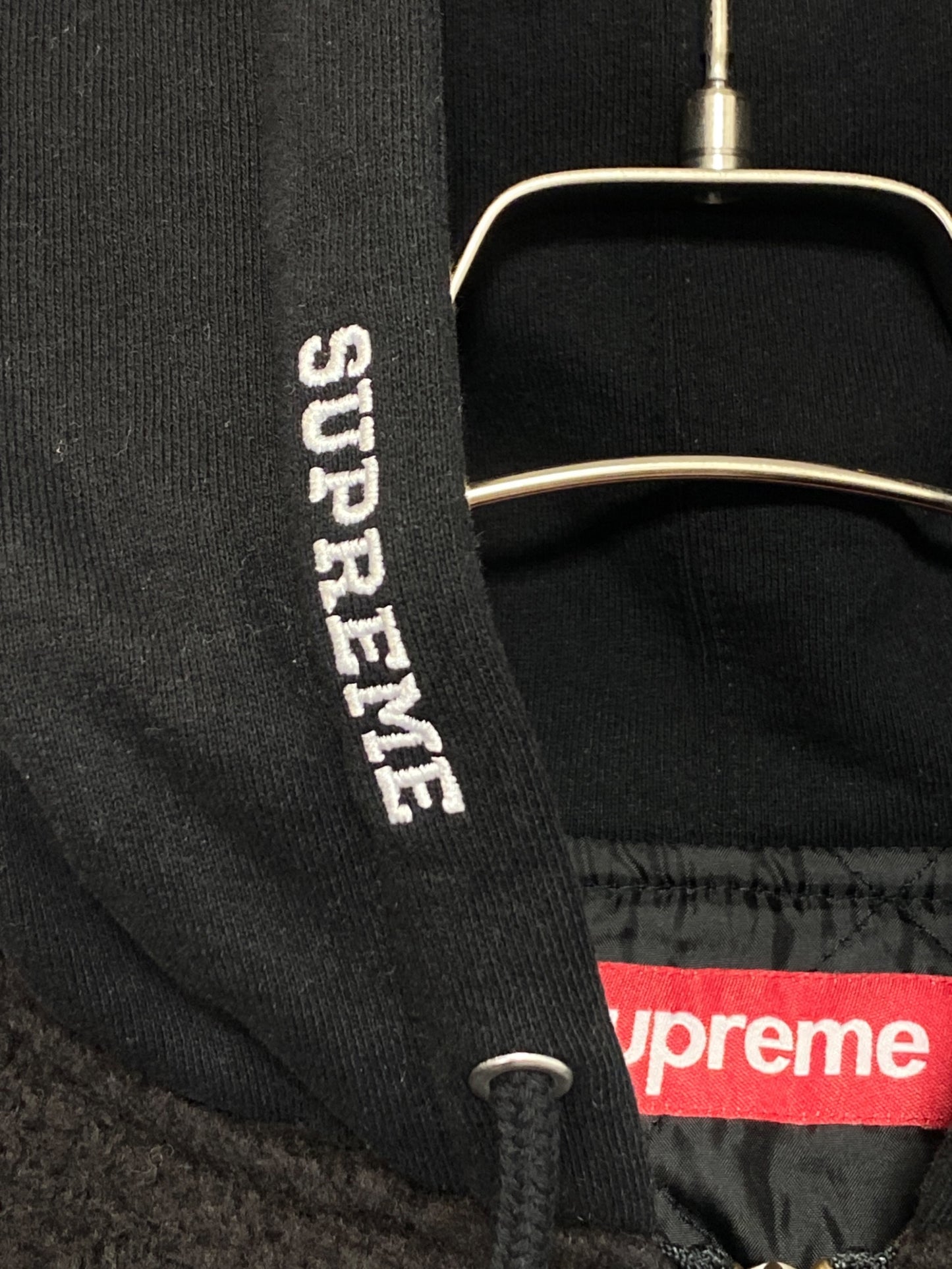 [Pre-owned] SUPREME fleece zip up hooded shirt