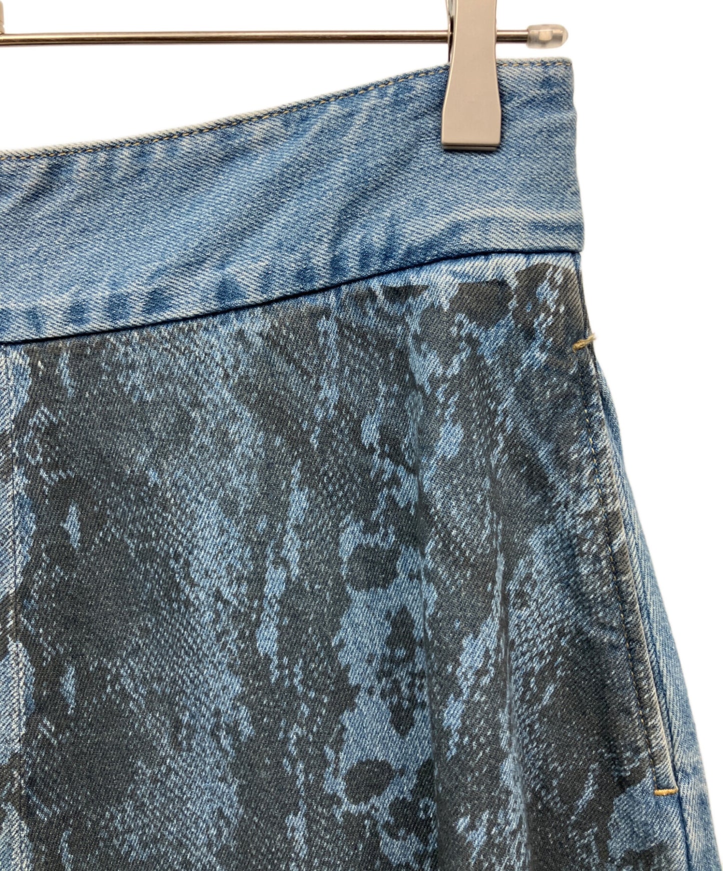 [Pre-owned] Hysteric Glamour SKULL SNAKE Flared denim skirt 01211AK01