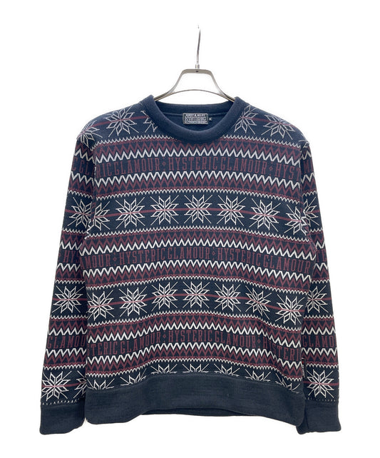[Pre-owned] Hysteric Glamour SPADE NORDIC pattern sweatshirt 02233CS01