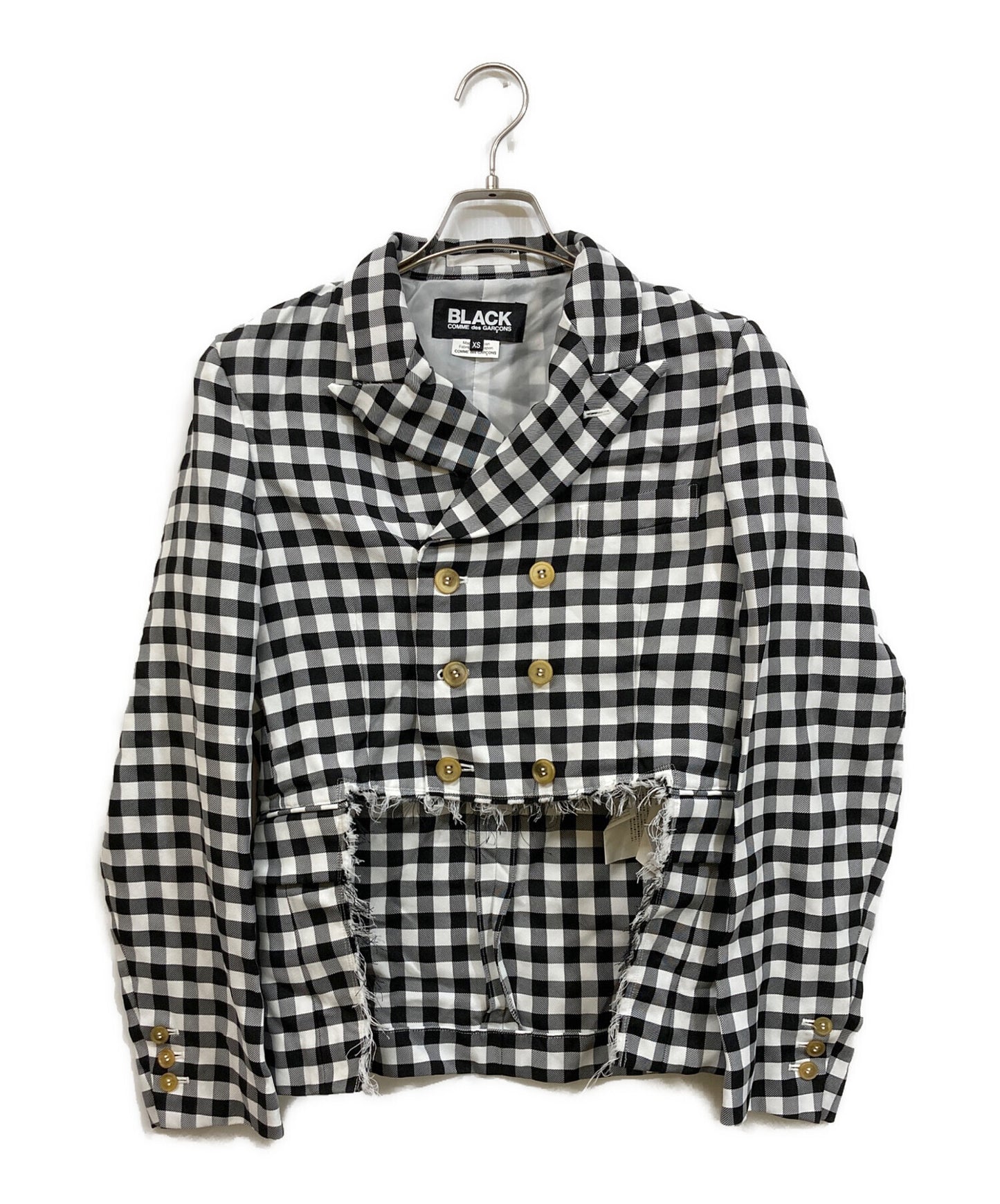 [Pre-owned] BLACK COMME des GARCONS Estelle Gingham Check Jacket (Post-Processing) 1M-J019/AD2023
