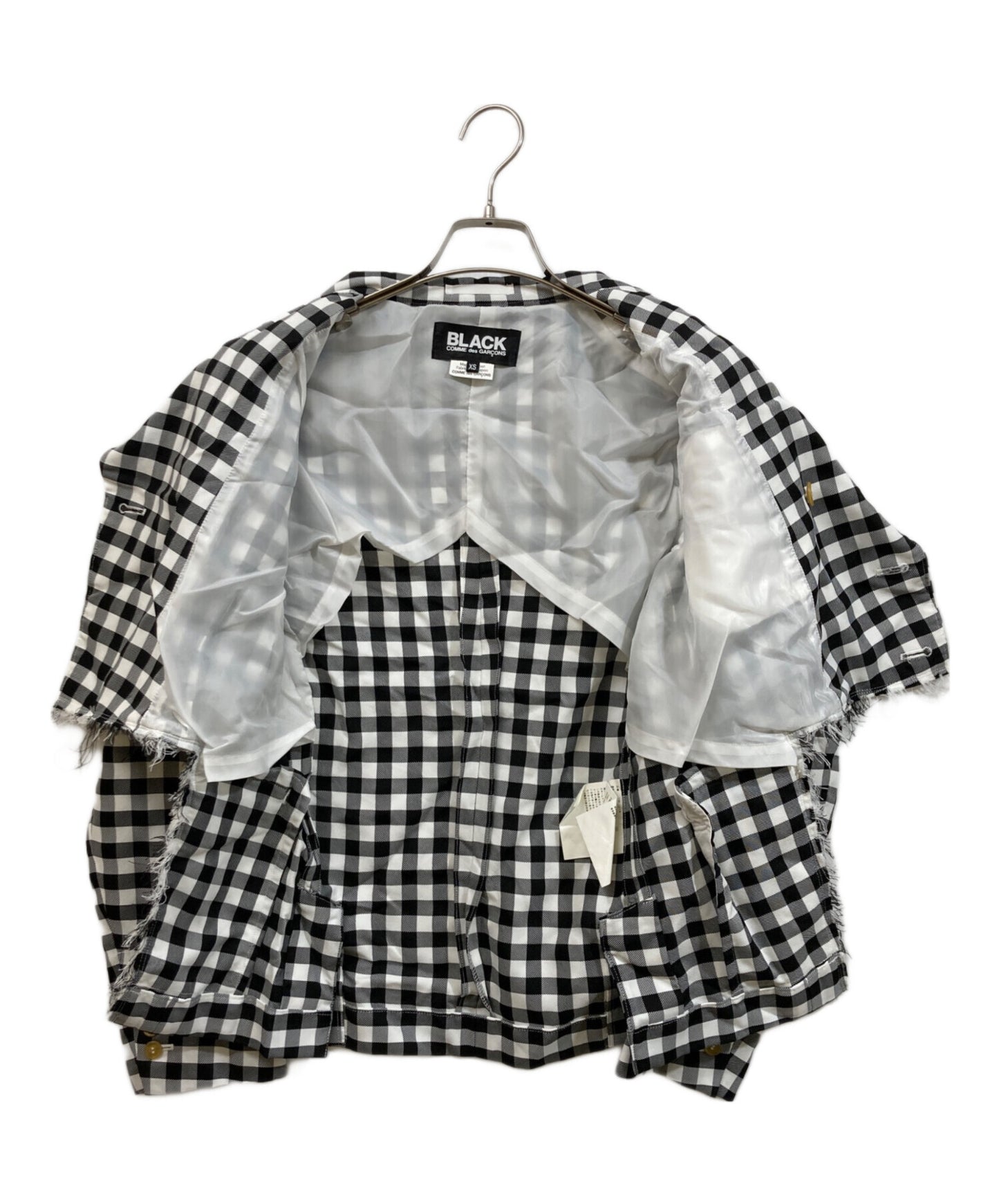 [Pre-owned] BLACK COMME des GARCONS Estelle Gingham Check Jacket (Post-Processing) 1M-J019/AD2023