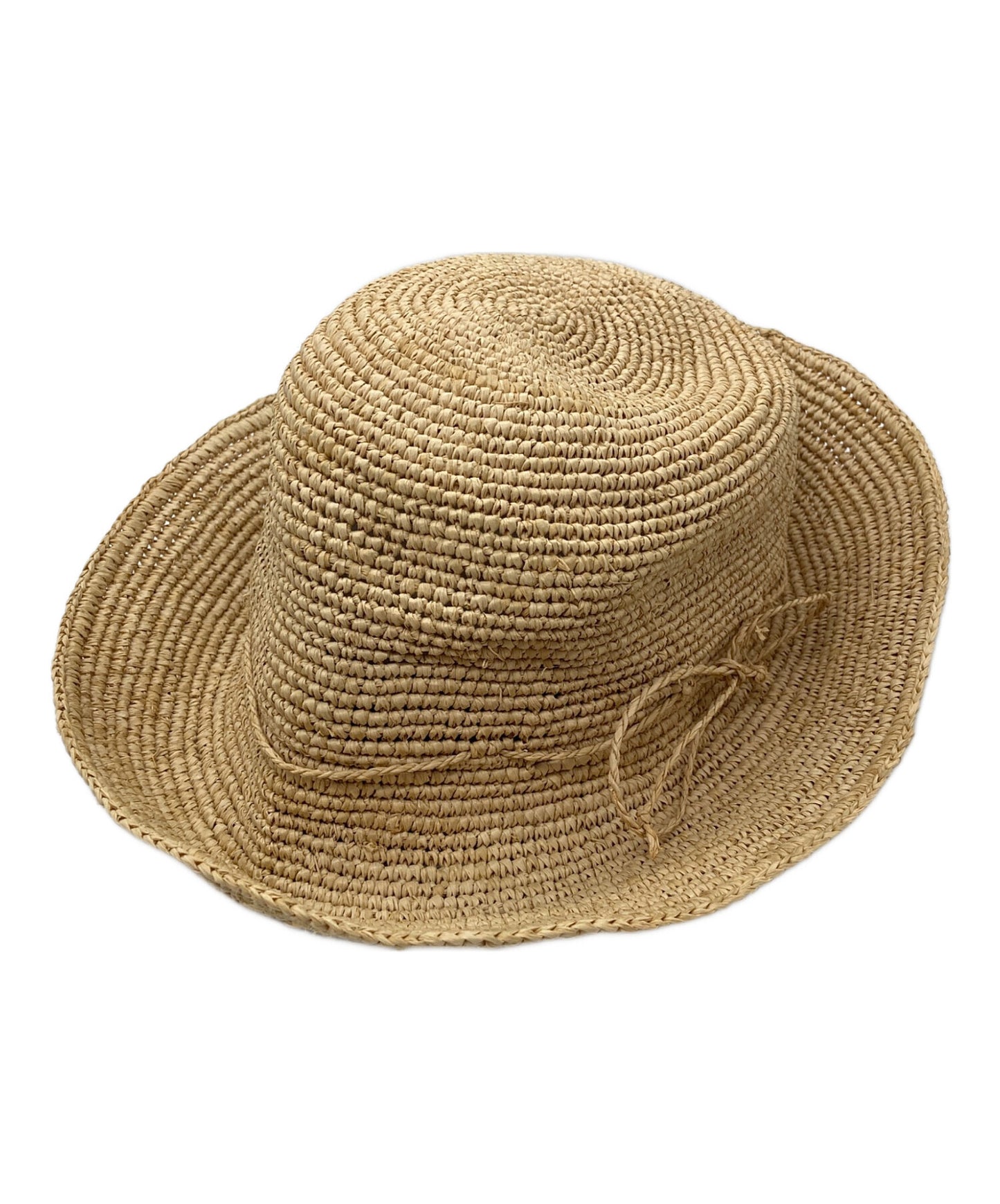 [Pre-owned] Vivienne Westwood Raffia Hat with Orb Logo Tag