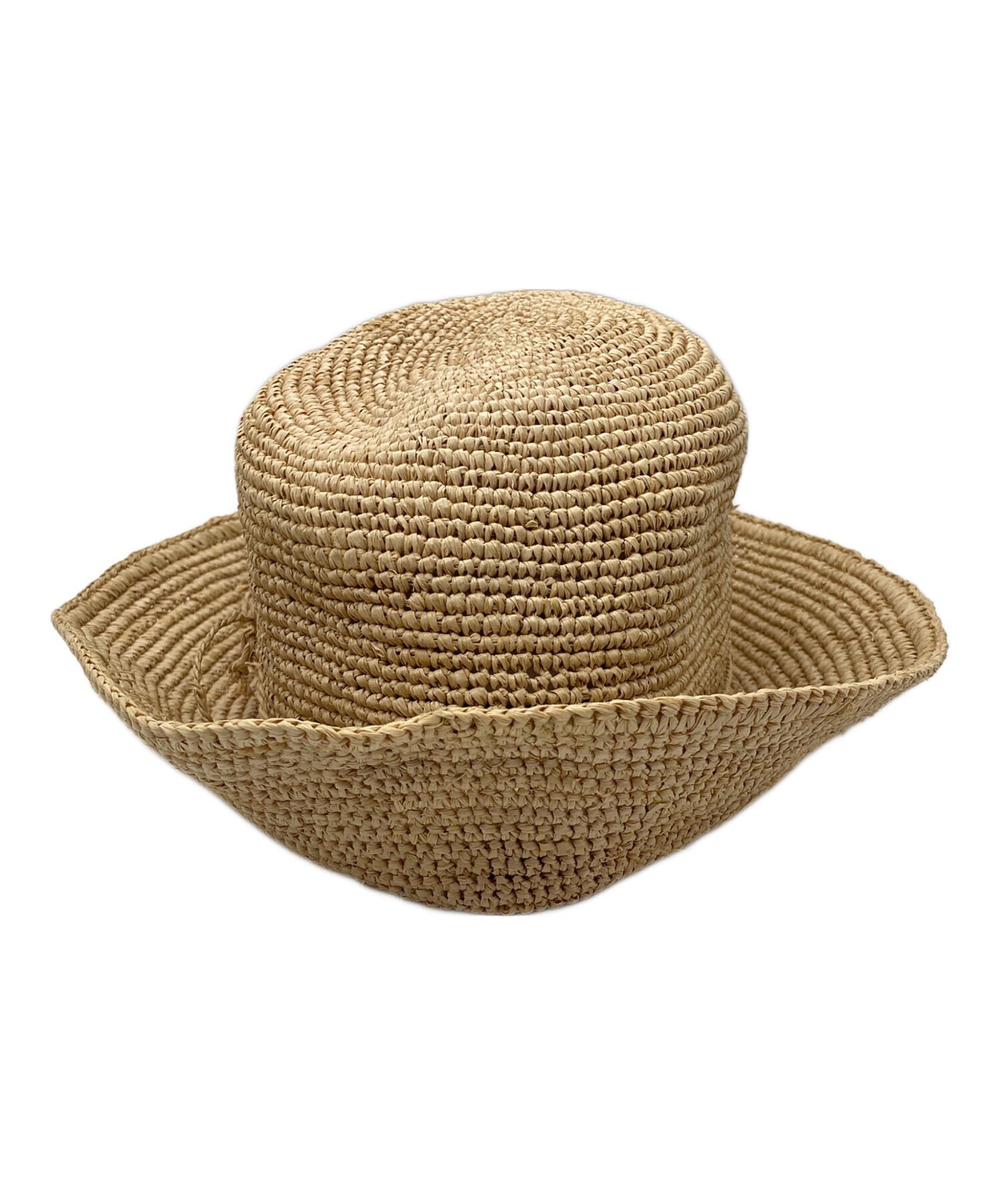 [Pre-owned] Vivienne Westwood Raffia Hat with Orb Logo Tag