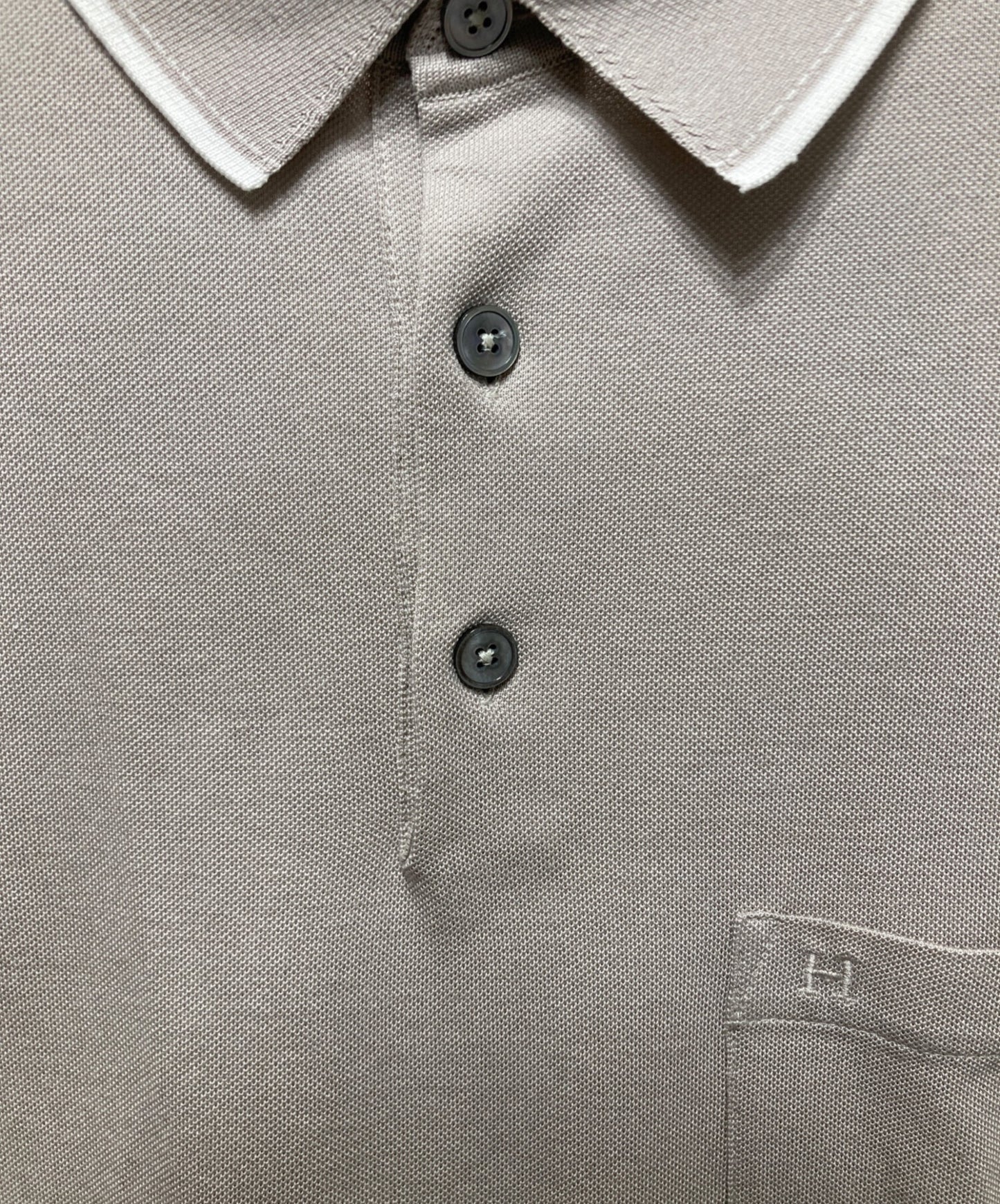 [Pre-owned] HERMES Piqures sellier polo shirt 91-5749