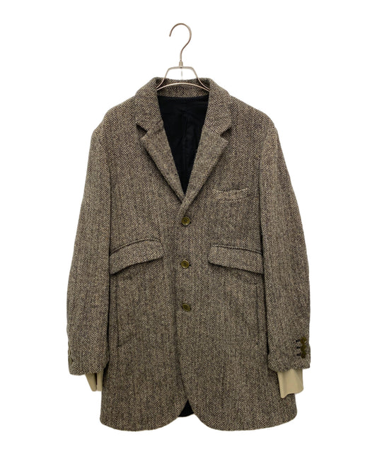 [Pre-owned] UNDERCOVER Layered Sleeves/Harris Tweed Jacket UCT4104-1