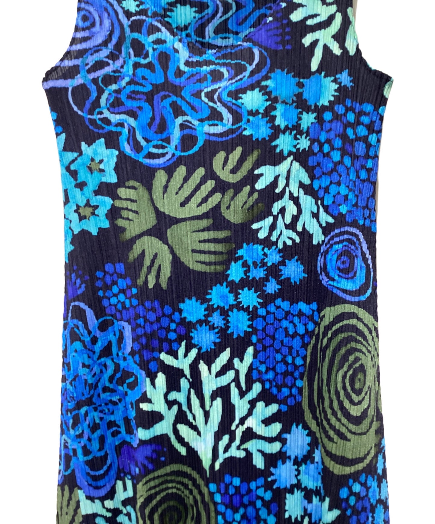 [Pre-owned] PLEATS PLEASE Sleeveless dress with all-over pattern PP23-JH521