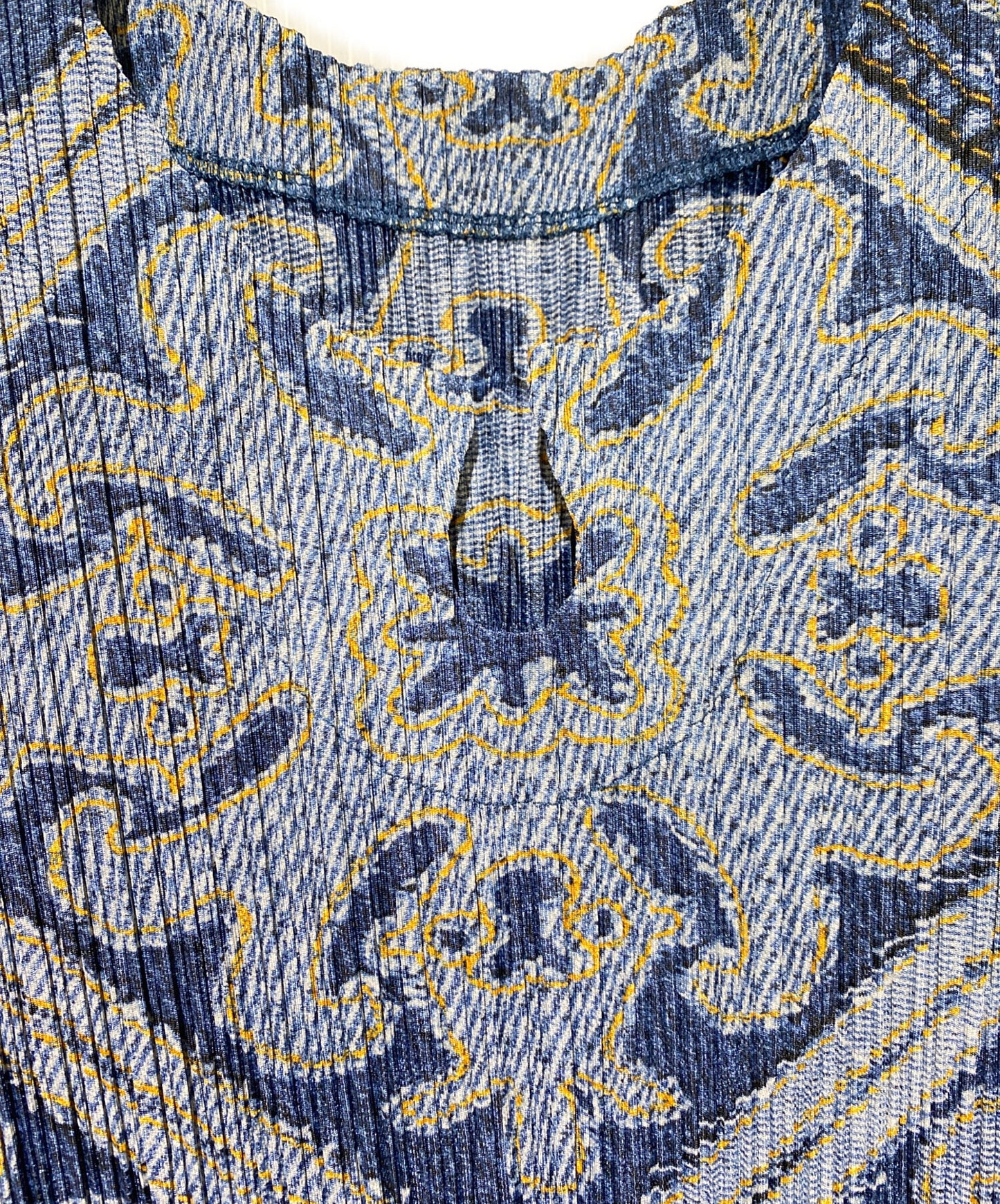 [Pre-owned] PLEATS PLEASE Short-sleeved dress with all-over pattern PP91-JH563