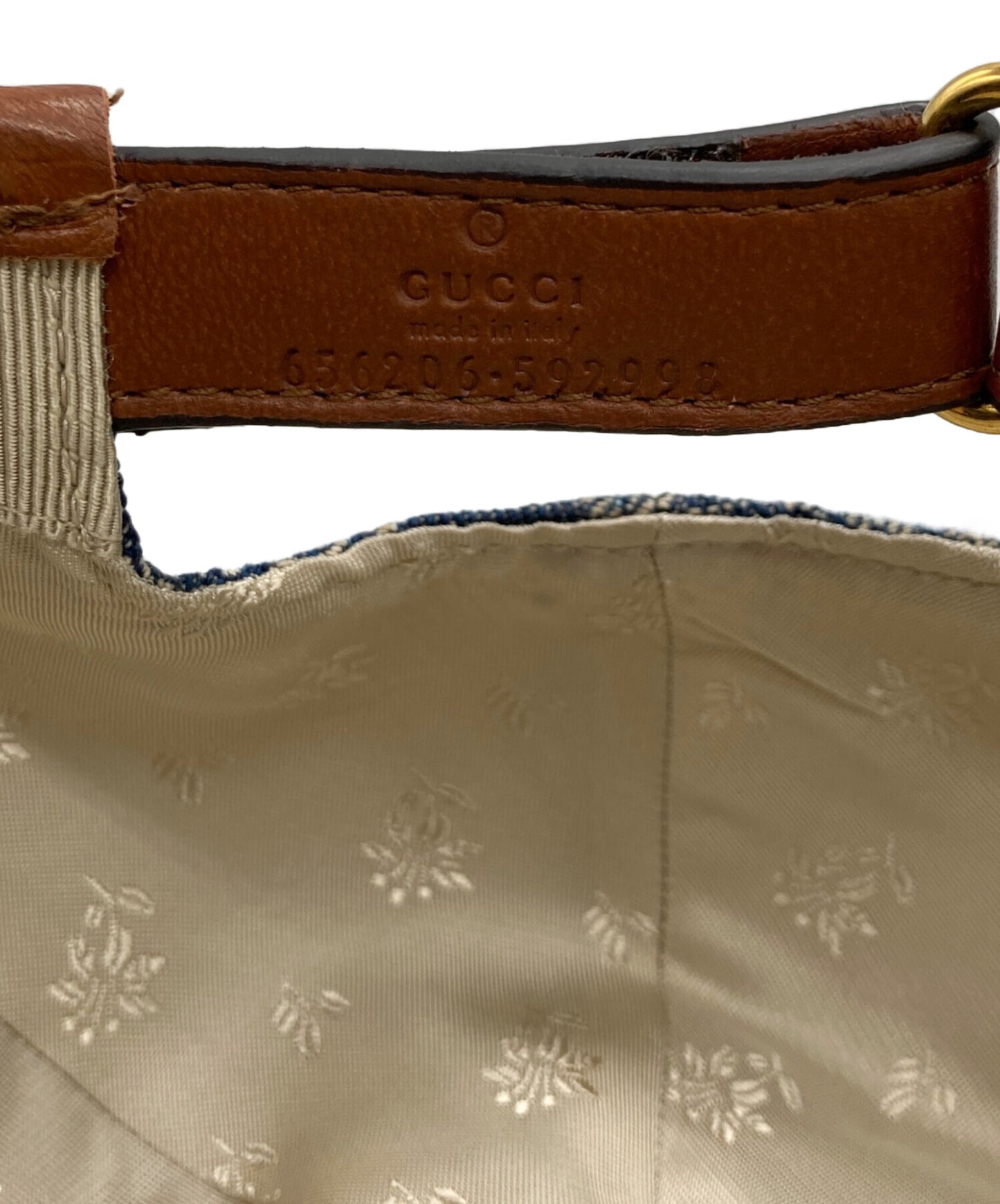 [Pre-owned] GUCCI Denim Baseball Cap 656206