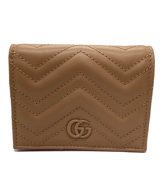 [Pre-owned] GUCCI Double G quilted card case wallet 466492