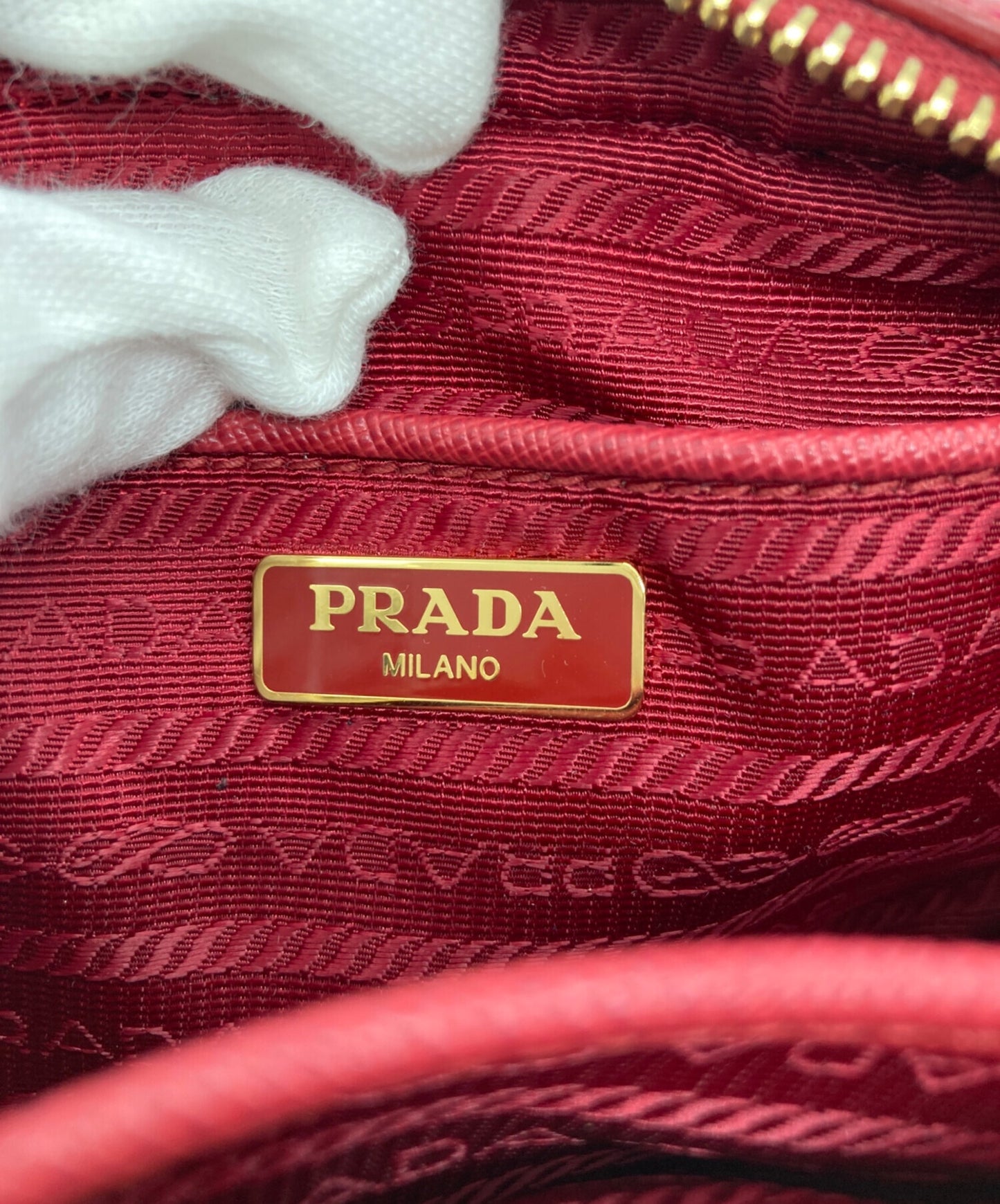 [Pre-owned] PRADA Saffiano leather shoulder bag 1NF674