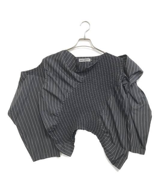 [Pre-owned] ISSEY MIYAKE Pleated striped blouse IM38FJ050