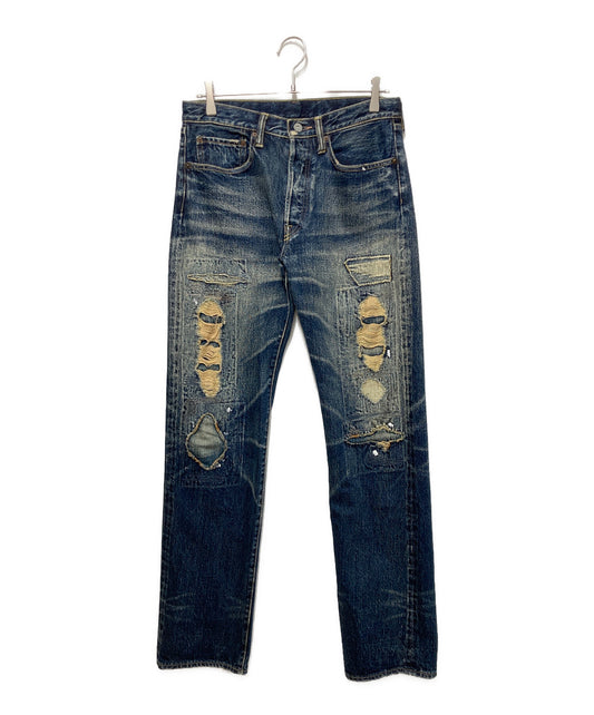 [Pre-owned] KAPITAL Ragged patchwork denim pants