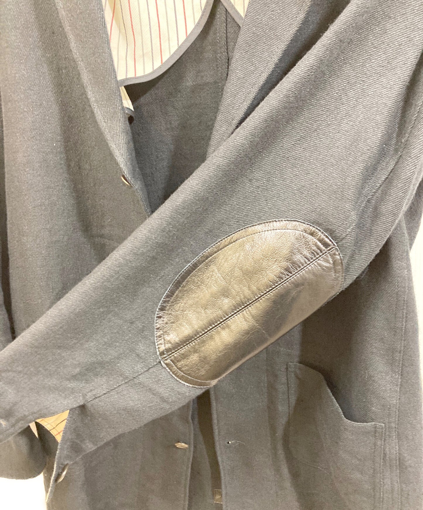 [Pre-owned] COMME des GARCONS JUNYA WATANABE MAN Wool linen twill shrunken coat and cowhide leather coat AD2020/WF-C401