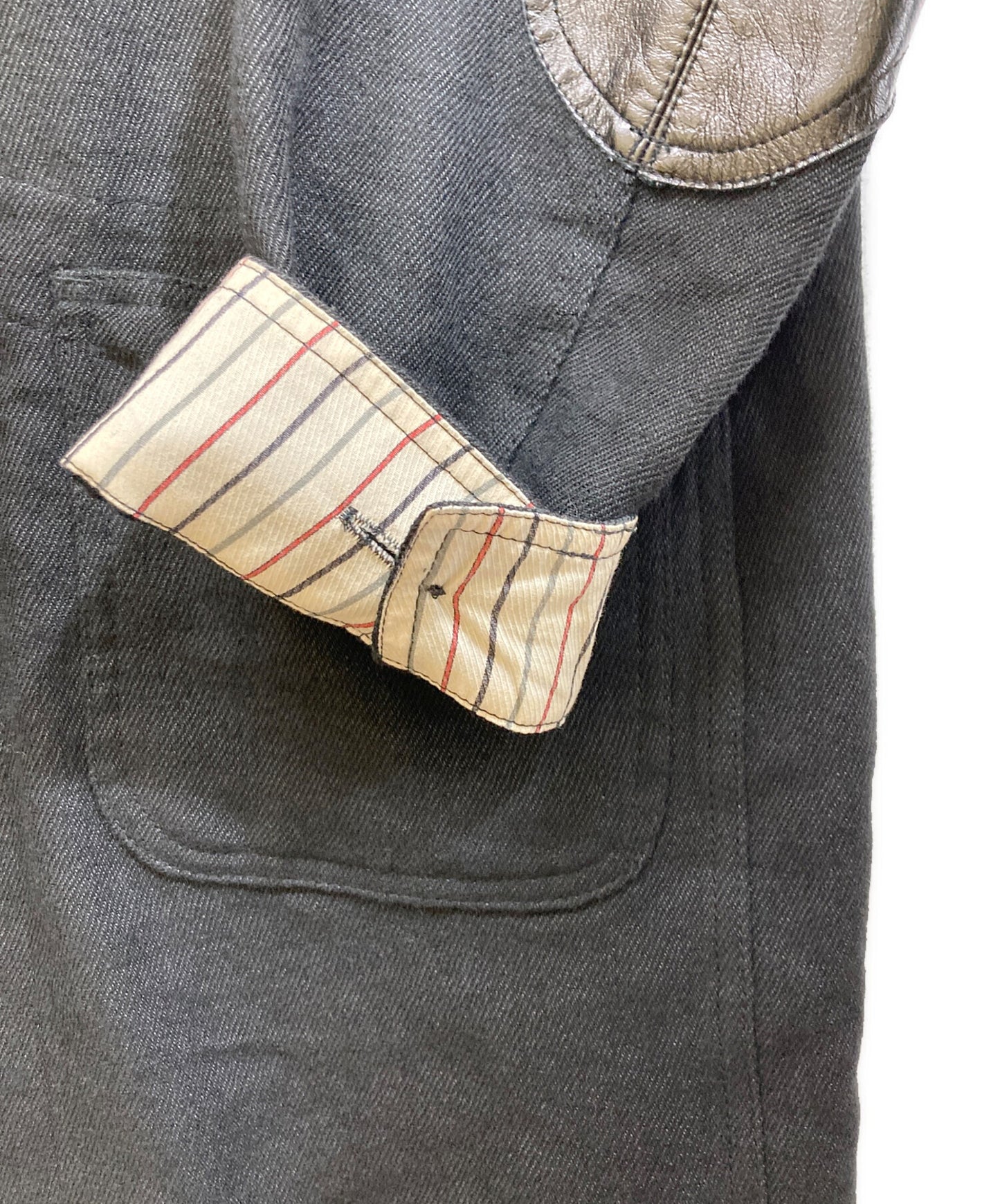 [Pre-owned] COMME des GARCONS JUNYA WATANABE MAN Wool linen twill shrunken coat and cowhide leather coat AD2020/WF-C401