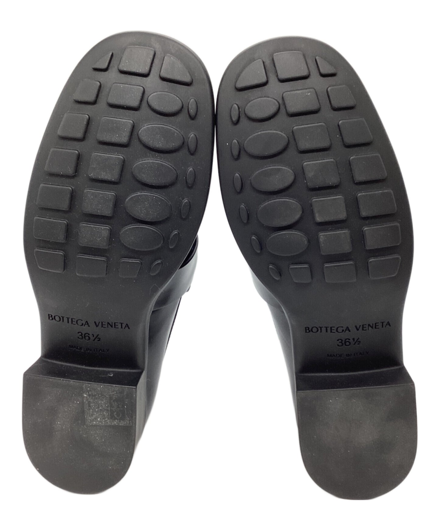 [Pre-owned] BOTTEGA VENETA MONSIEUR SHINY LEATHER LOAFERS 708902