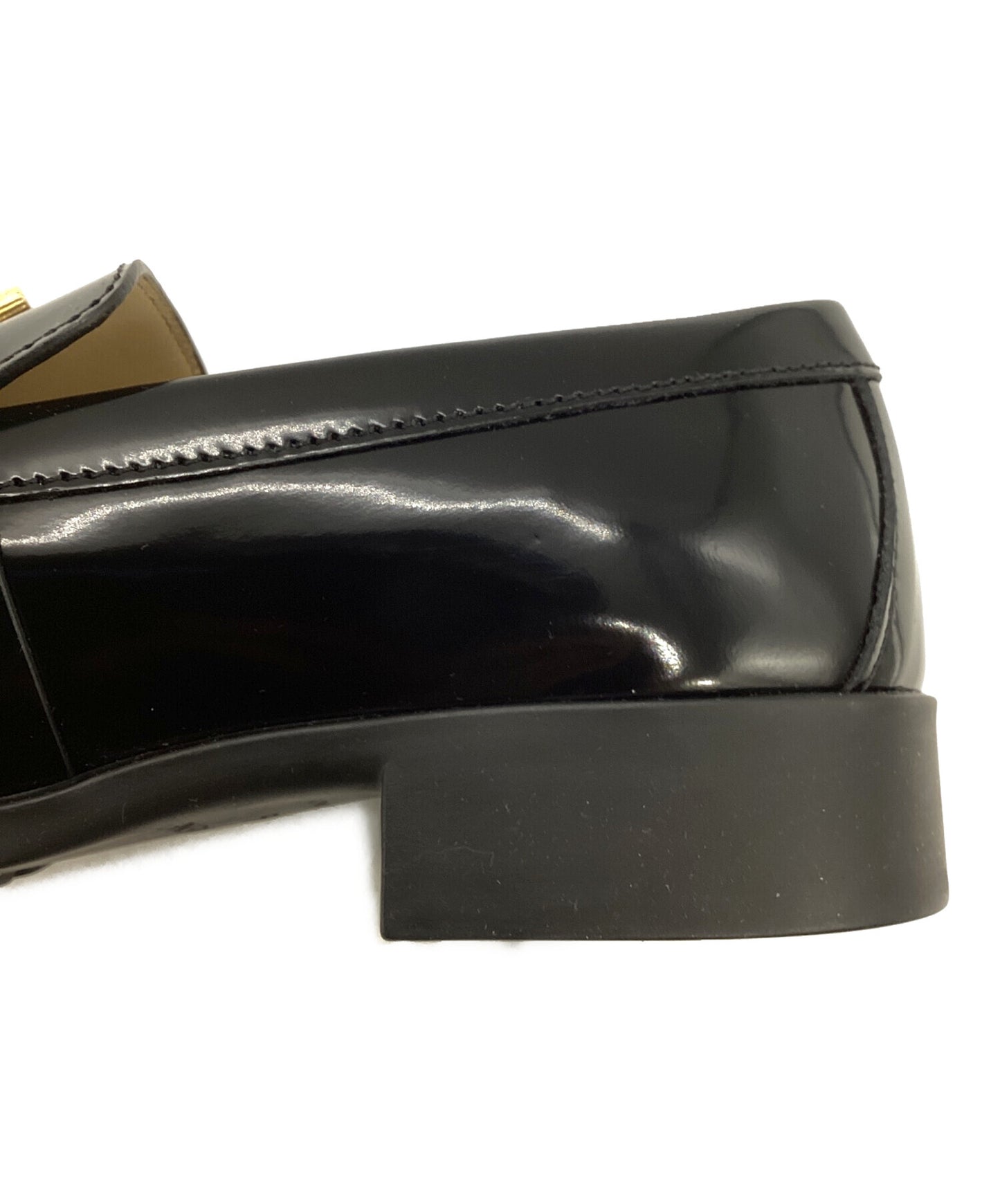 [Pre-owned] BOTTEGA VENETA MONSIEUR SHINY LEATHER LOAFERS 708902