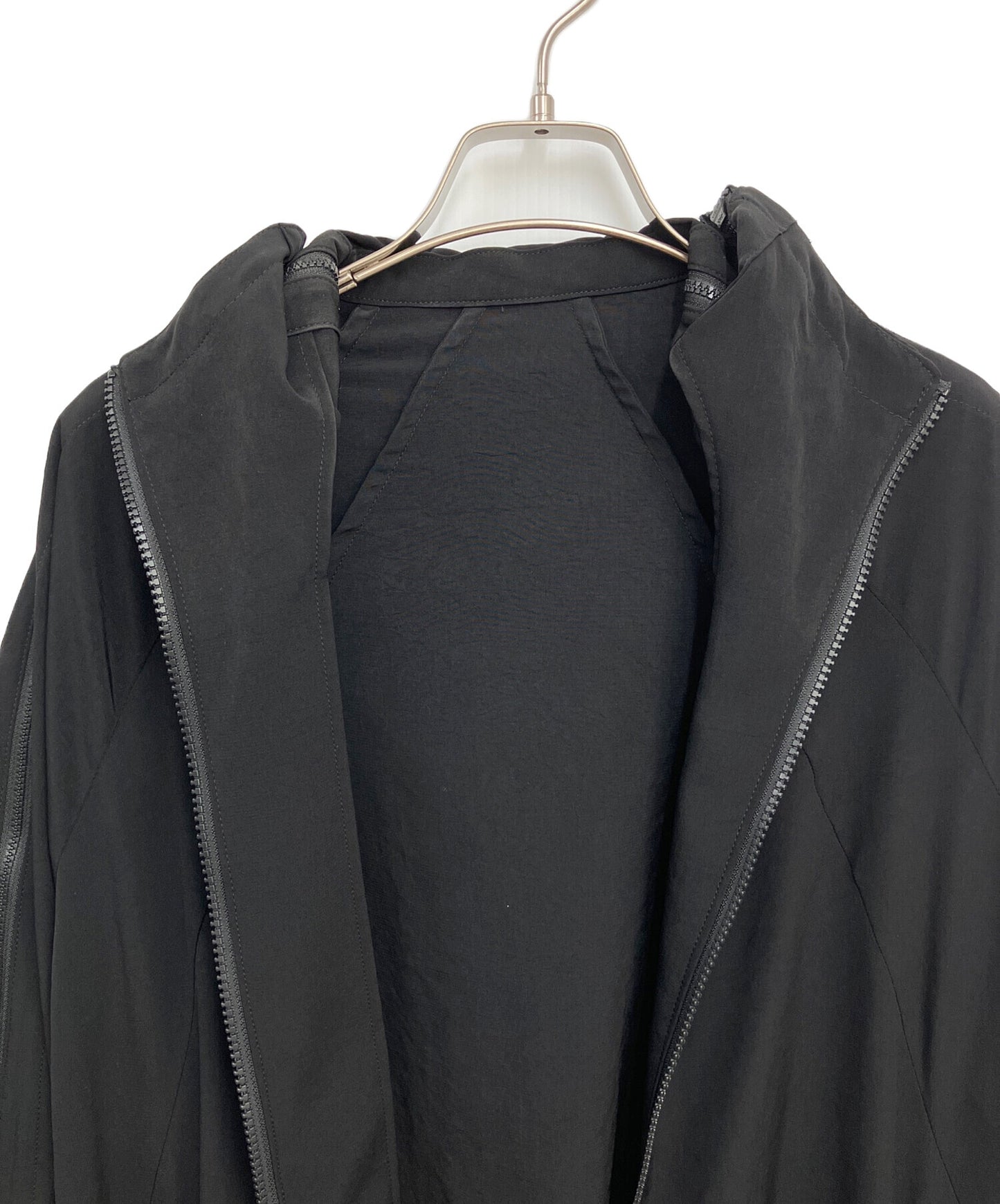 [Pre-owned] Y's TRIACETATE POLYESTER CREPE de CHINE ZIP UP RAGLAN BLOUSON YH-Y83-500